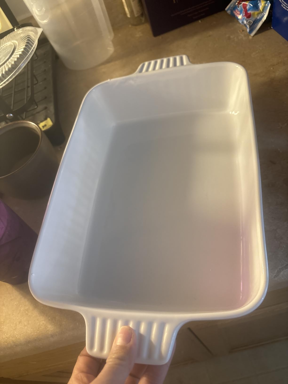 MALACASA 4.4 QT Baking Dish, 9x13 Large Casserole Dish for Oven, Ceramic Baking Pan, Rectangular Lasagna Pan Deep with Handles - Customer Photo 2