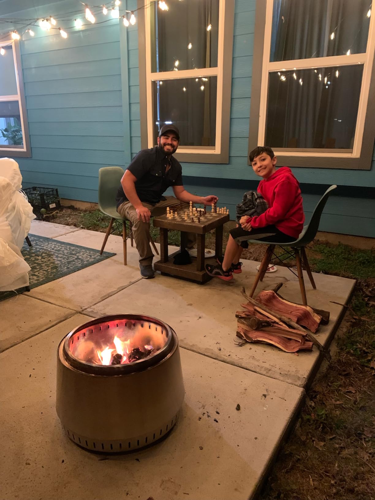 EAST OAK Fuoco Smokeless Fire Pit 21'' for Patio and Outdoor, Stainless Steel Firepit Wood Burning Fireplace with Carrying Bag, Portable Outdoor Fire Pit with Stand & Removable Ash Pan for Outside customer photo 2