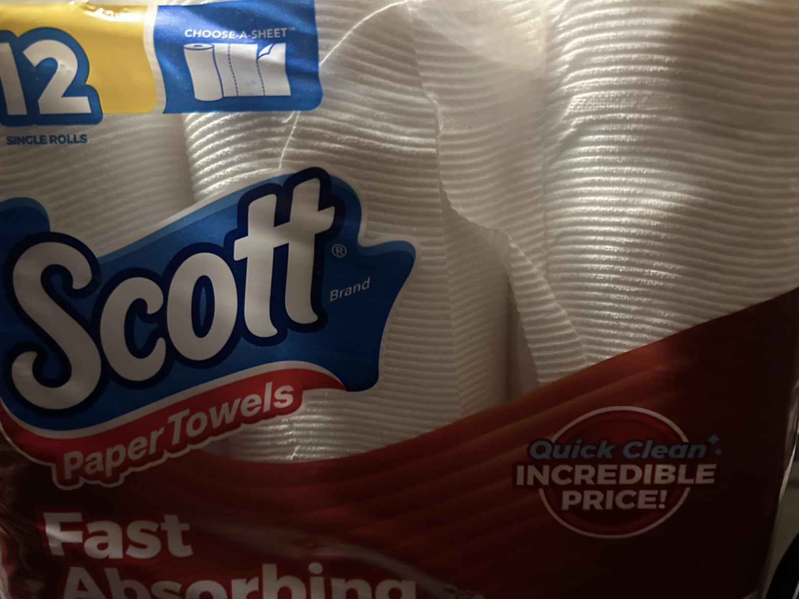 Scott Paper Towels, Choose-A-Sheet, 6 Double Rolls = 12 Regular Rolls (108 Sheets Per Roll) - Customer Photo 1