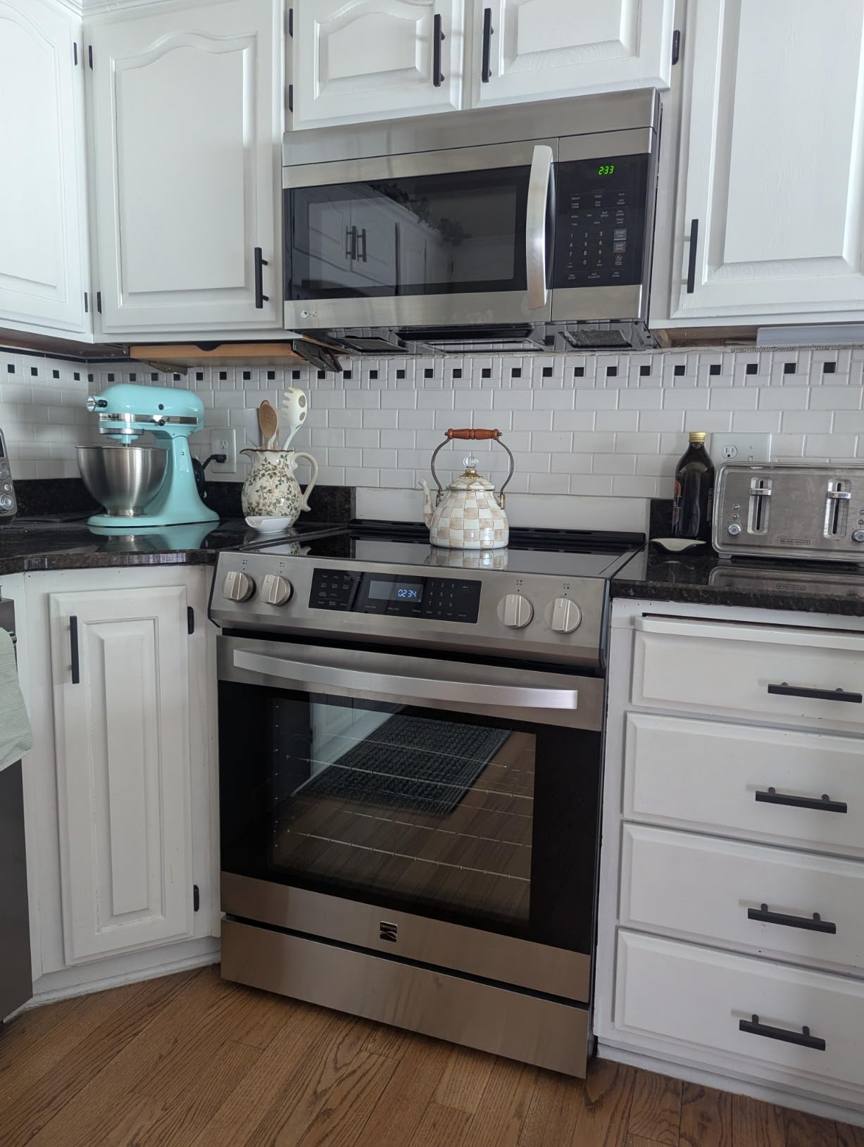 Kenmore 2296853 5.6 cu. ft. Front Control Electric Induction Range Oven - 4 Dual Ring Elements, True Convection, Air Fry, Self Clean, Turbo Boil, Chrome Racks, Storage Drawer - Stainless Steel - Customer Photo 4