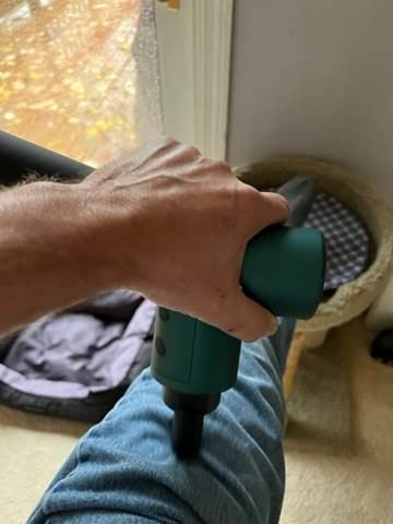 Ekrin Athletics B37v2 Massage Gun - Deep Tissue Massage with High-Powered Brushless Motor - Ergonomic Back Massager for Pain Relief - 5 Speeds, 4 Attachments - Ultra Quiet Hand-Held Massager customer photo 1