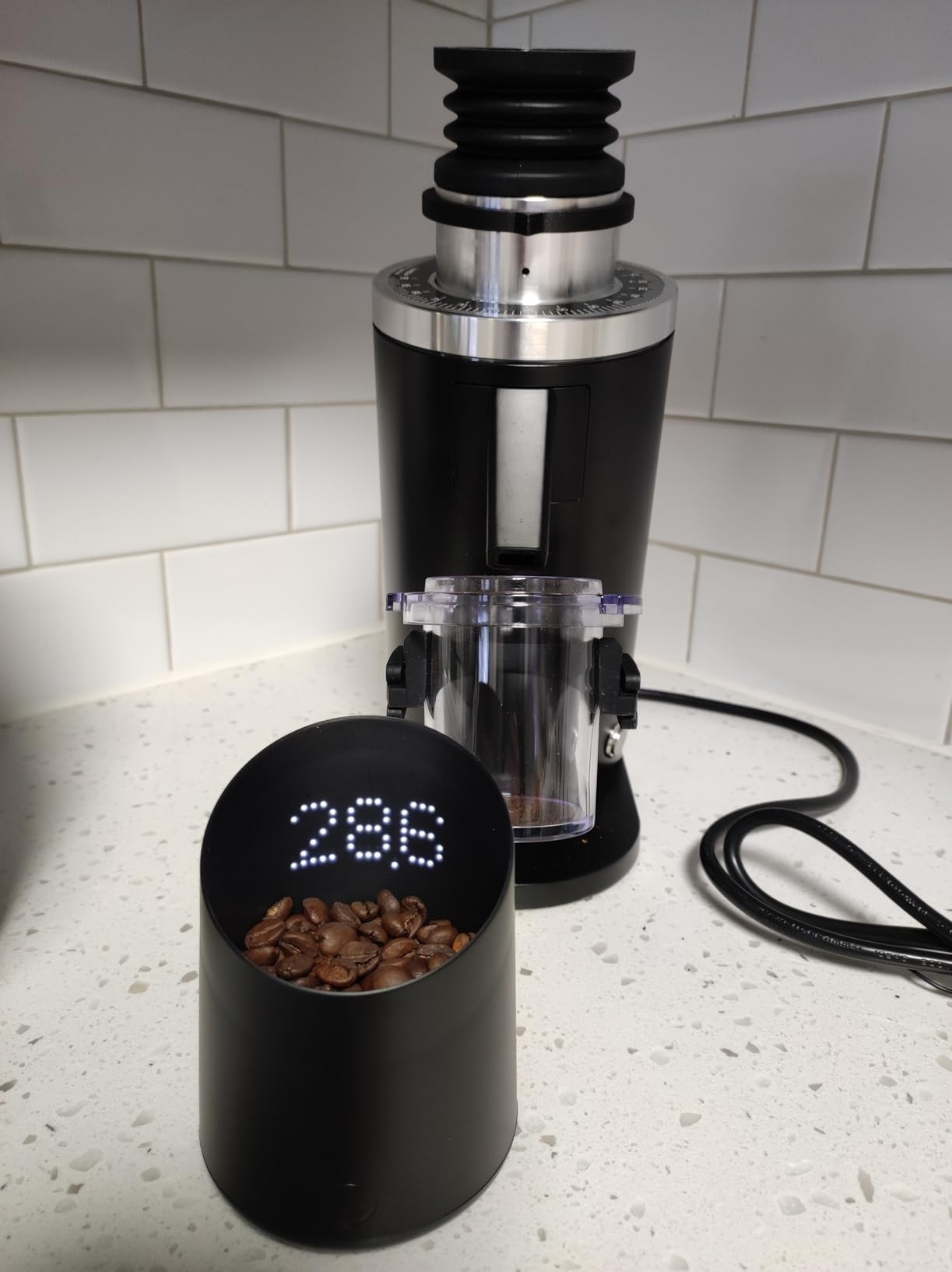 Subminimal Subscale Digital Dosing Cup with LED Display – Sleek & Precise Scale - Dosing & Brewing Accessories, Measures Coffee Grounds for Espresso - Black - Customer Photo 2