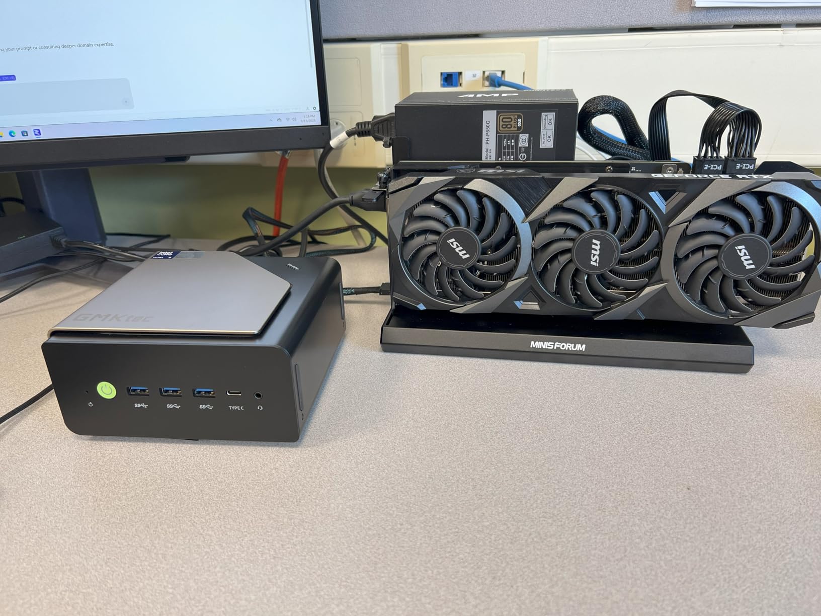 GMKtec M3 Plus Mini PC with Intel Core i9 12900HK(14C/20T 5.0 GHz), 32GB DDR4 RAM+1TB NVMe SSD, Mini Desktop Computer Triple 4K Display, WiFi 6, BT5.2, USB-C customer photo 2