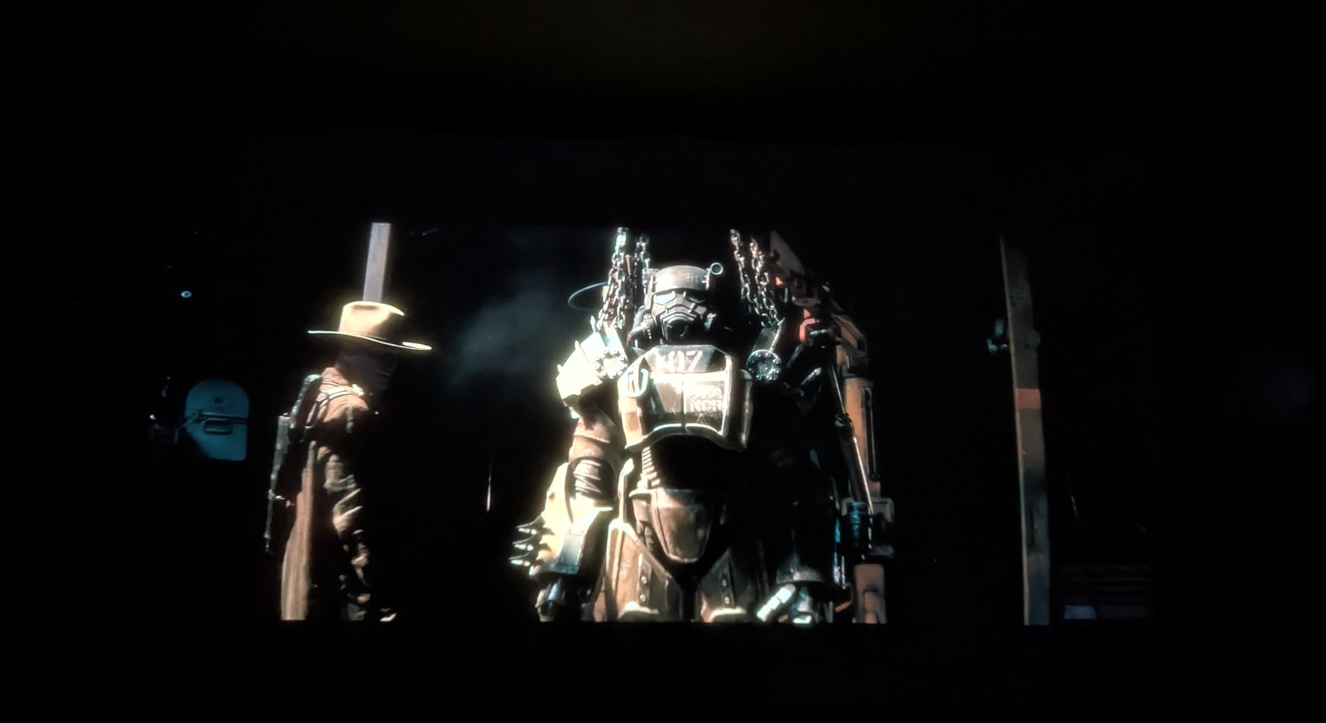 Official Licensed Google TV Smart Projector, HAPPRUN 4K UHD Home Theater with Dolby Sound, Wi-Fi & Bluetooth, Built-in Streaming Apps, Compatible with Games Consoles & Smartphone, Indoor & Outdoor Use customer photo 2