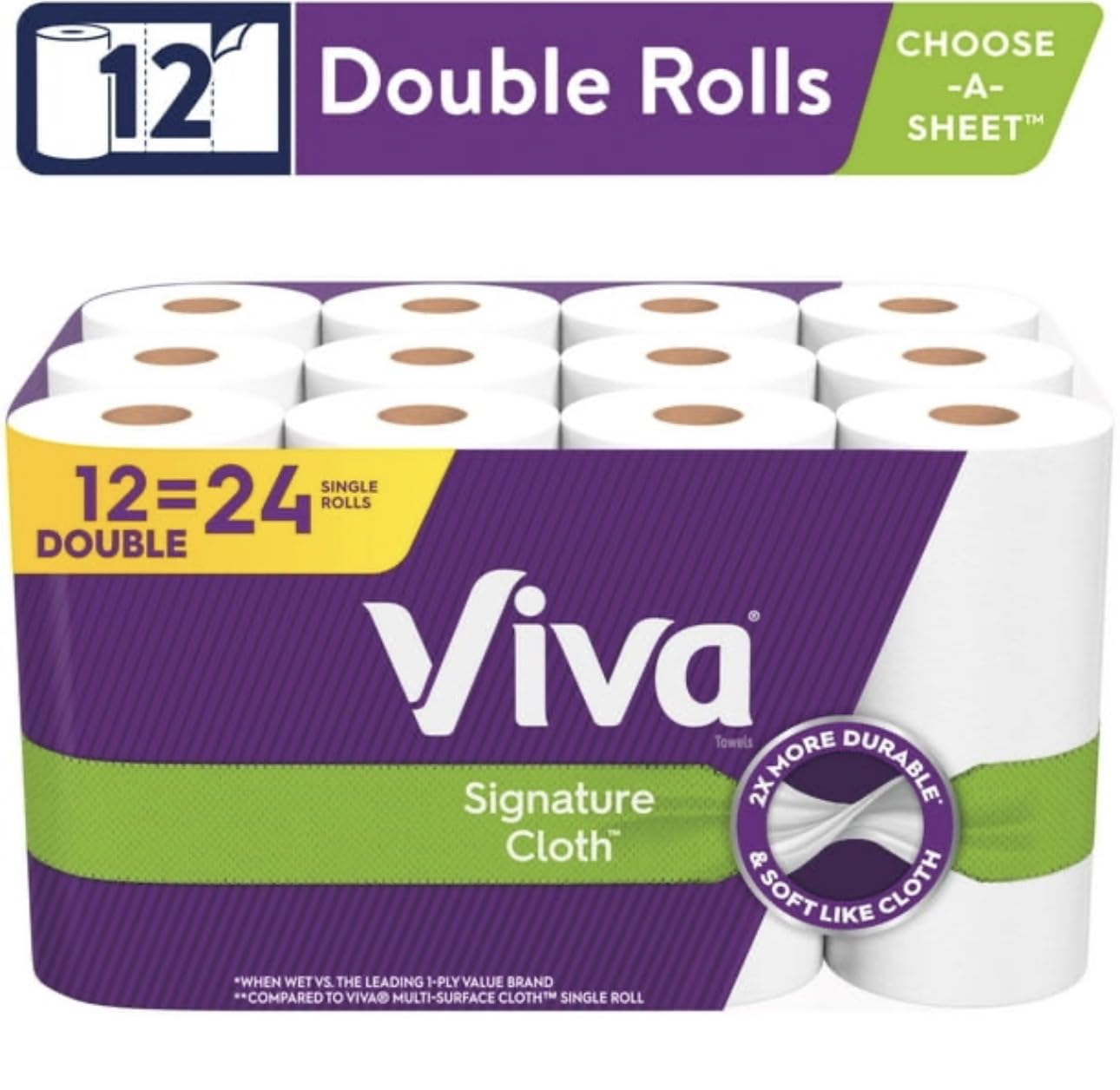 Viva Signature Cloth Paper Towels, 12 Triple Rolls, 129 Sheets per Roll - Customer Photo 1