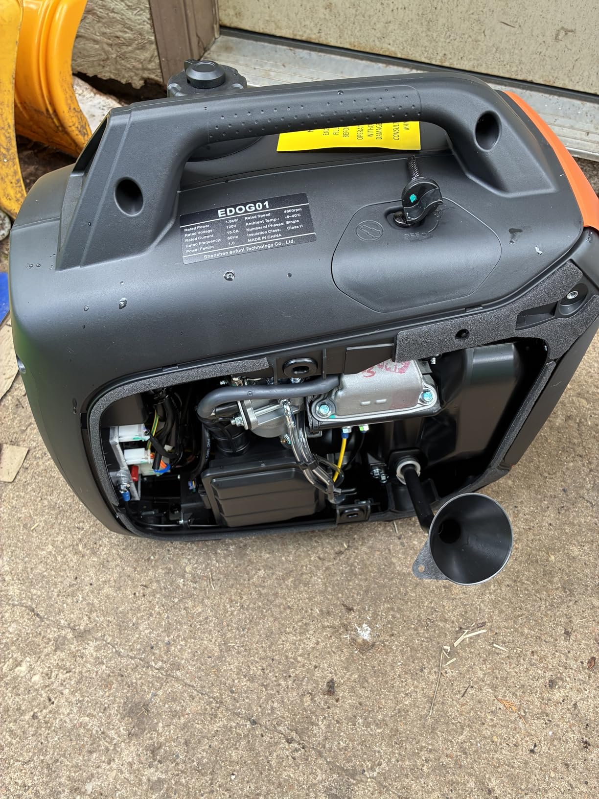 Portable Inverter Generator 2500W Gas Powered, Long Runtime Gas Generators for Home Use, Camping, Super Quiet Emergency Home Backup, with CO Sensor, EPA Compliant customer photo 1