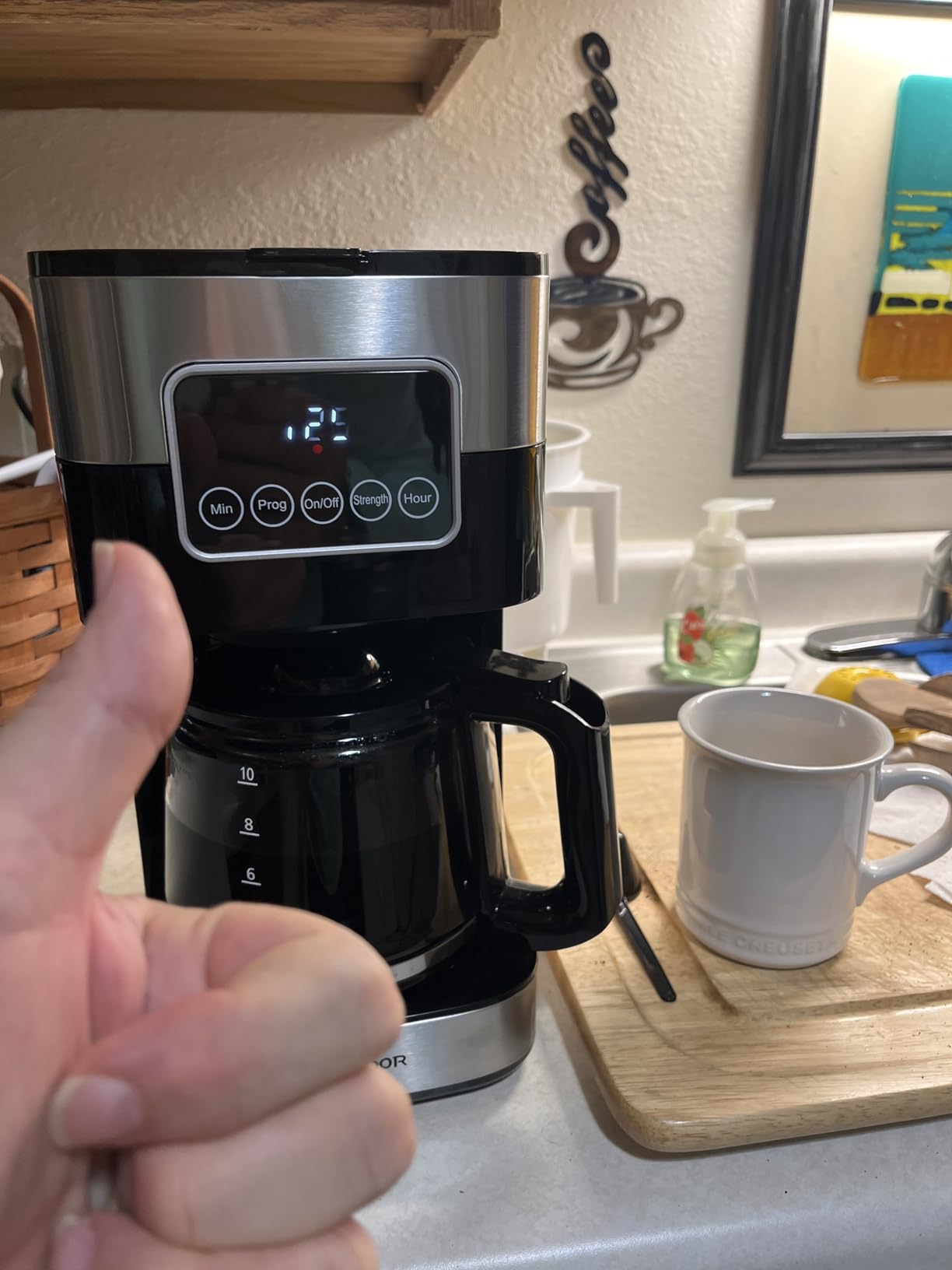 SHARDOR 10-Cup Programmable Coffee Maker, Regular & Strong Brew Drip Coffee Machine for Home and Office, Auto Shut Off, Permanent Filter, Silver Customer Review SHARDOR 10-Cup Programmable Coffee Maker, Regular & Strong Brew Drip Coffee Machine for Home and Office, Auto Shut Off, Permanent Filter, Silver - Customer Photo 1