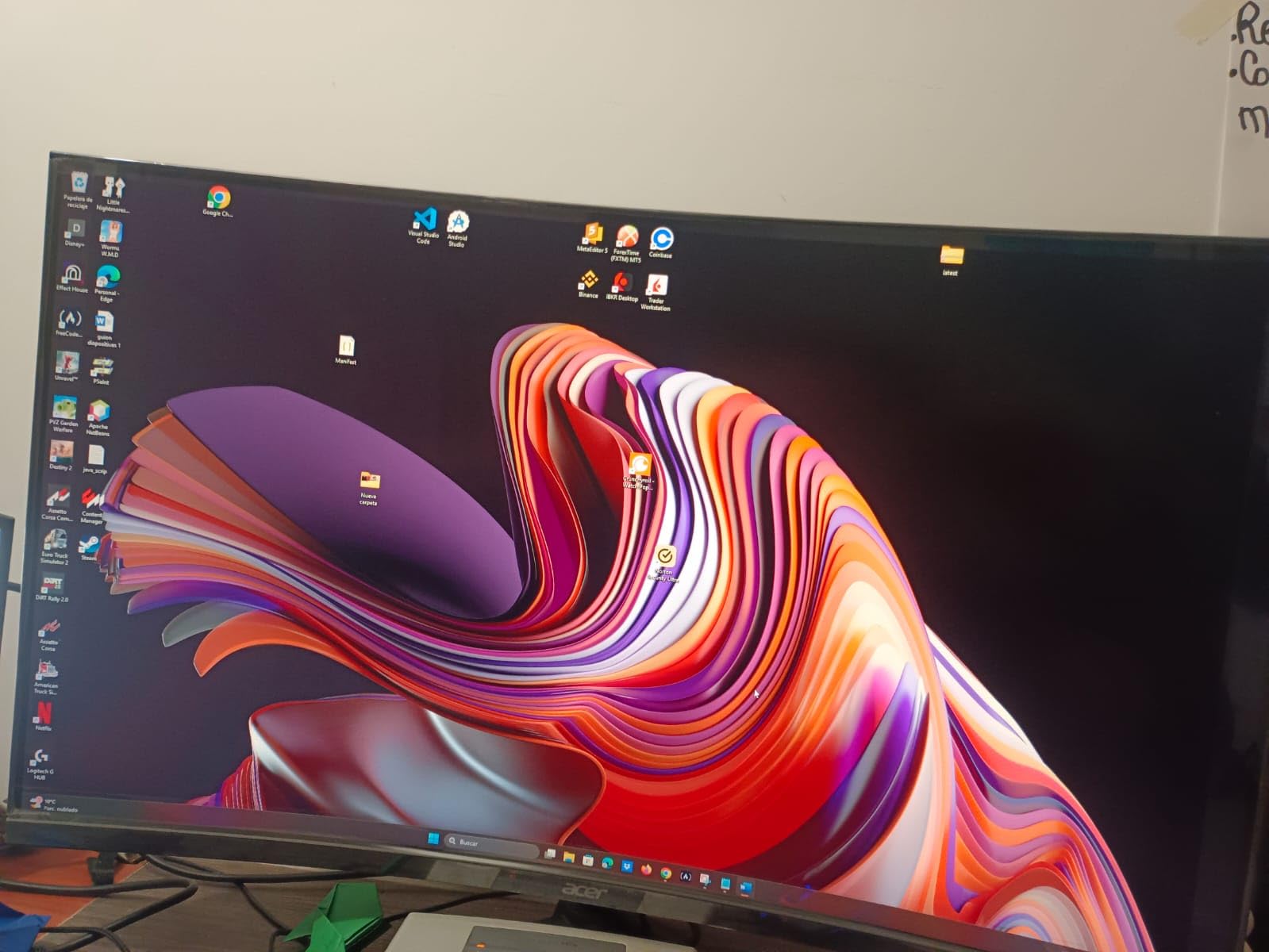 acer Nitro 27 Inch 1500R Curved Zero-Frame Full HD (1920 x 1080) Gaming Monitor | AMD FreeSync Premium | Up to 280Hz Refresh | 1ms VRB | One Display Port 1.4 and Two HDMI 2.0 Ports | XZ270 customer photo 2