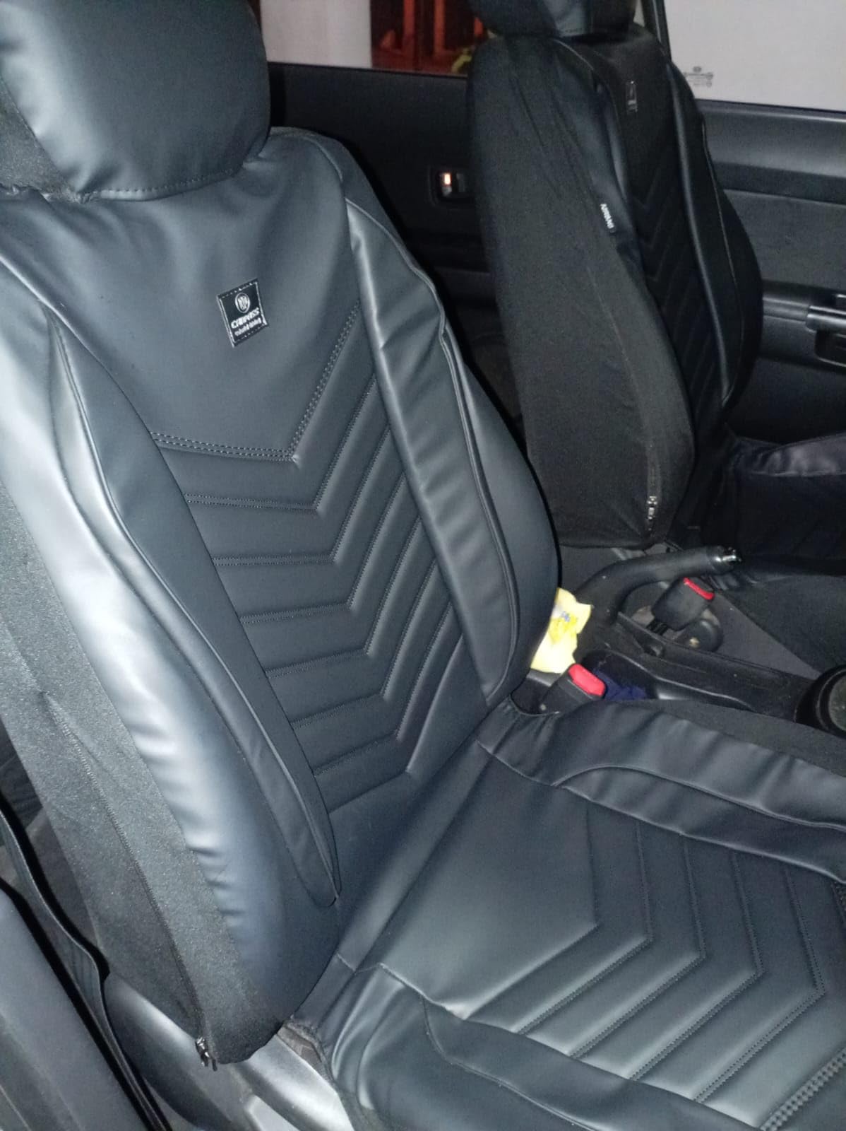 CAR PASS 3D Foam Faux Leather Car Seat Covers Full Set,Waterproof Leather Seat Cover for Cars,Luxury Universal Fit for SUV Truck Sedan Automotive, Armrest Airbag Compatible Anti-Slip, All Black customer photo 1