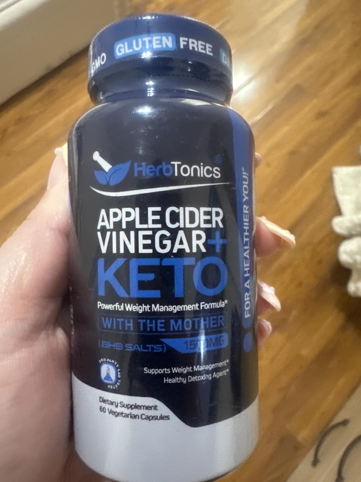 Herbtonics Apple Cider Vinegar + Keto BHB Capsules | GLP-1 Support for Appetite, Cravings & Weight Management | Metabolism Support with Satiety Support | 60 Capsules - 1 Month Supply customer photo 2