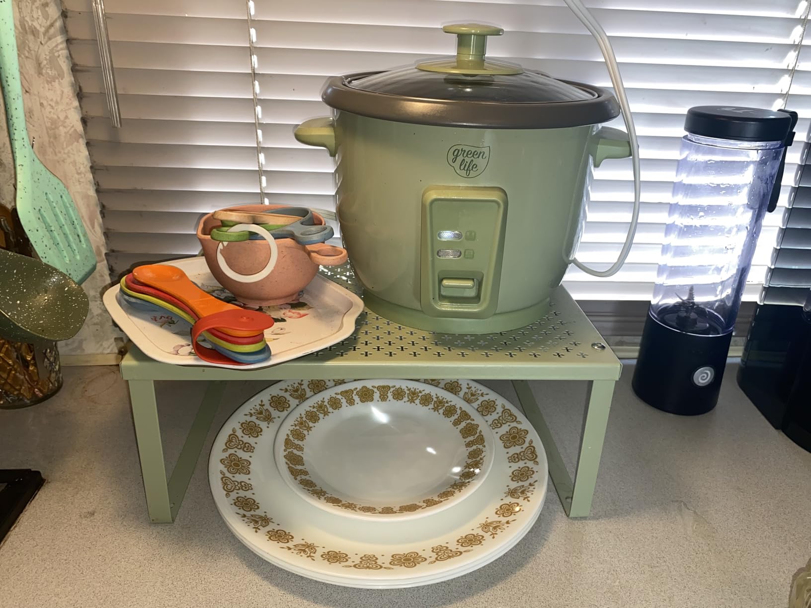 GreenLife Rice Cooker with Removable PFAS-Free Ceramic Nonstick Pot, 3-Cups Uncooked/6-Cups Cooked, Grains & Oatmeal Multicooker, Compact One-Switch Design, Auto Keep Warm, Easy Clean, Sage Green - Customer Photo 1