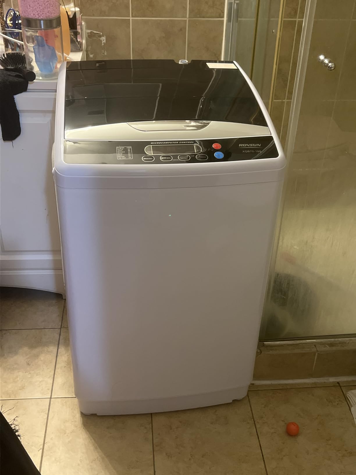 ROVSUN 25LBS Portable Washing Machine, Full-Automatic Electric Laundry Machine with Stainless Steel Drum, Compact Washer and Spin Dryer Combo with Drain Pump for Home, Apartment - Customer Photo 1