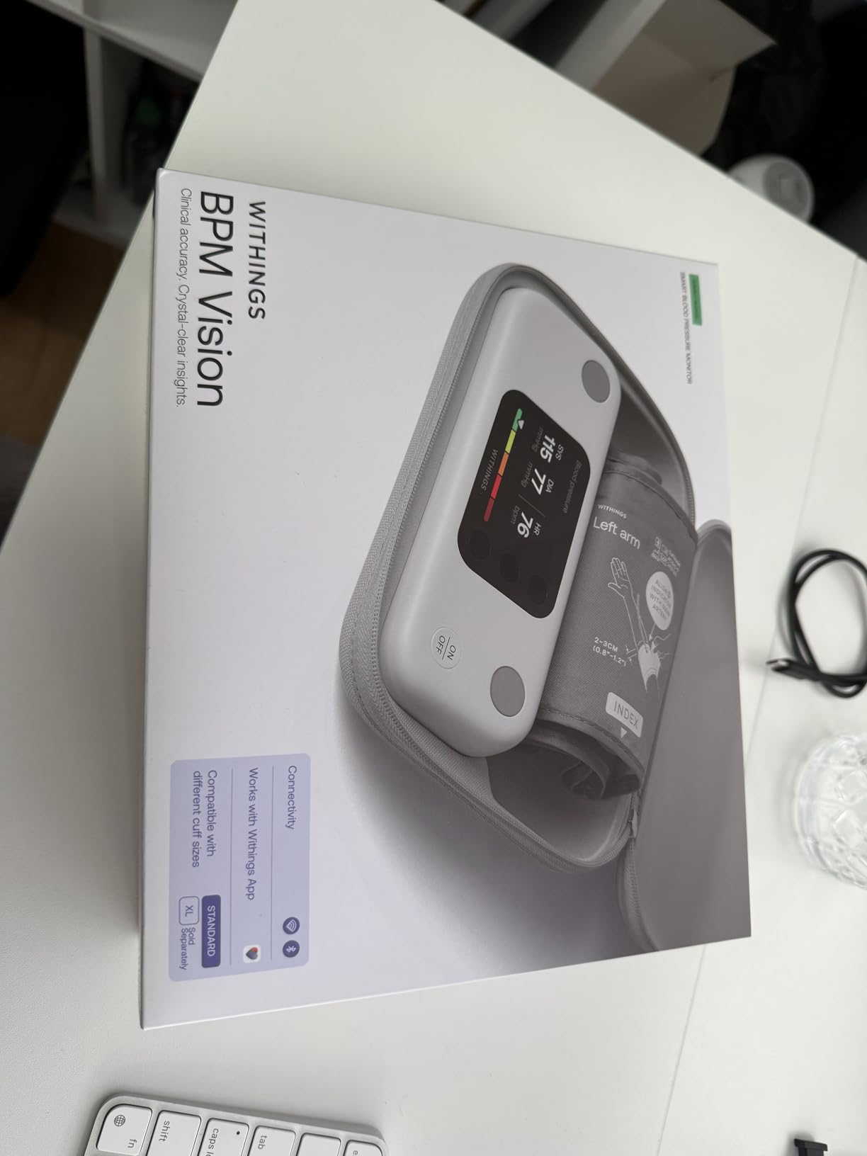 Withings BPM Vision - Smart Arm Blood Pressure Monitor | FDA-Cleared | Easy-to-use, Accurate Systolic & Diastolic Measurements, Wide Range Cuff | Wi-Fi & Bluetooth | iOS & Android | FSA/HSA customer photo 1