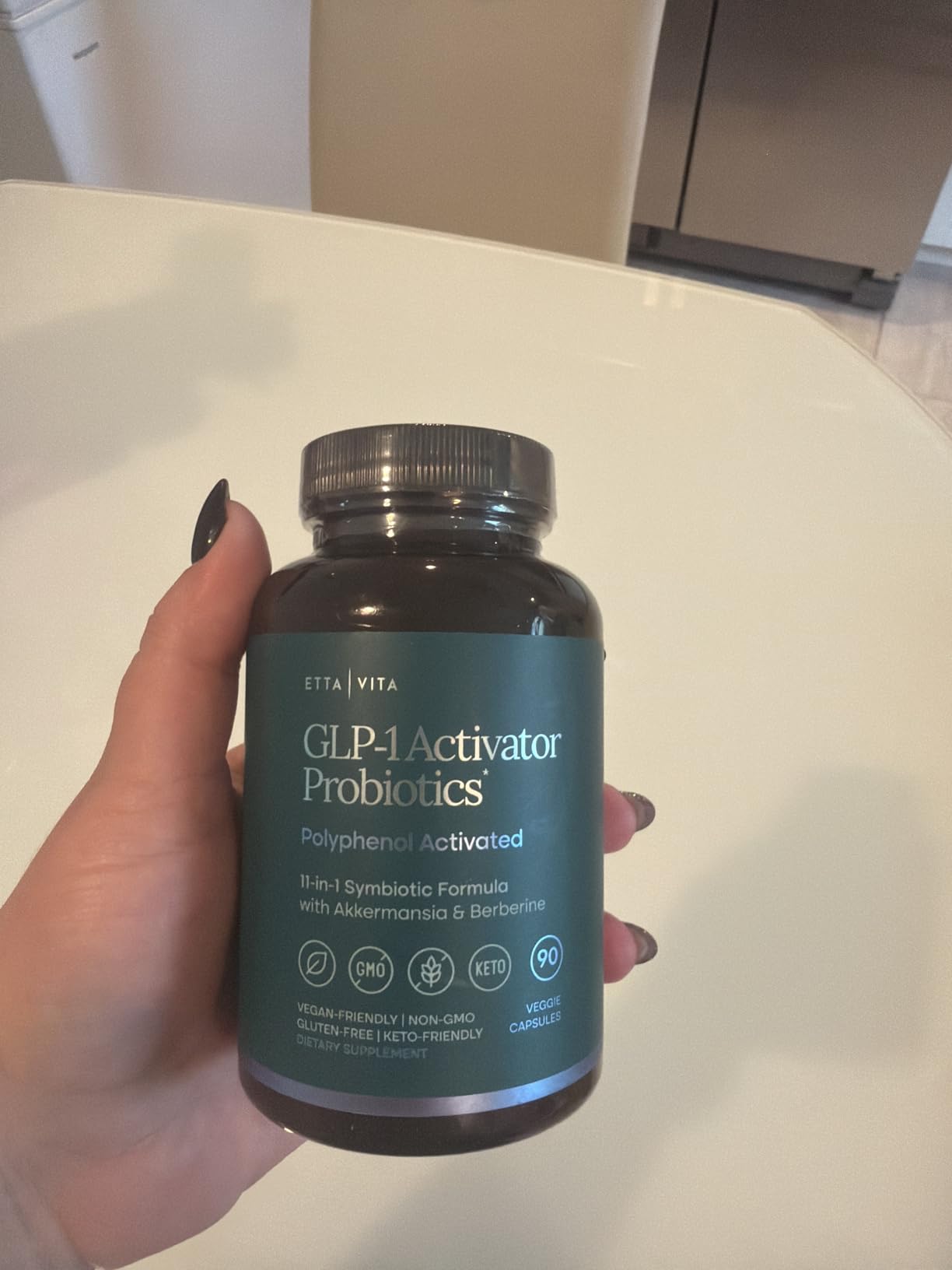 GLP-1 Probiotic Supplement for Weight Loss & Appetite Suppressant for Women and Men with Akkermansia, Berberine, Inulin, EGCG, Resveratrol, Hops - Supports Digestion, Hunger, Cravings, Gut Health customer photo 2