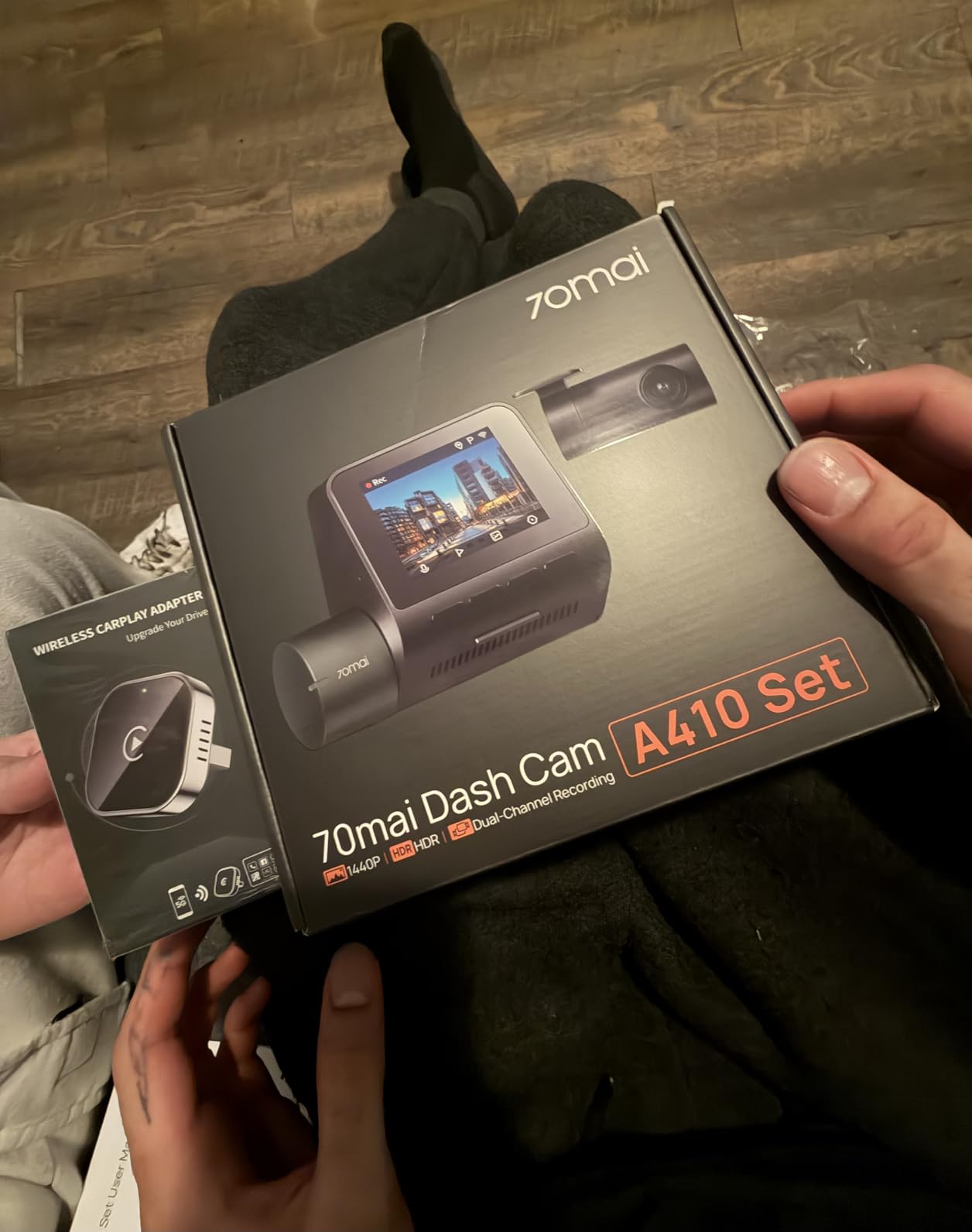 70mai Dash Cam Front and Rear - 2.5K+1080P Dual Dash Camera with HDR, Super Night Vision, F1.55 Aperture, 24H Parking Mode, Built-in Wi-Fi & GPS, G-Sensor, Loop Recording, 64GB Card Included (A410) customer photo 1