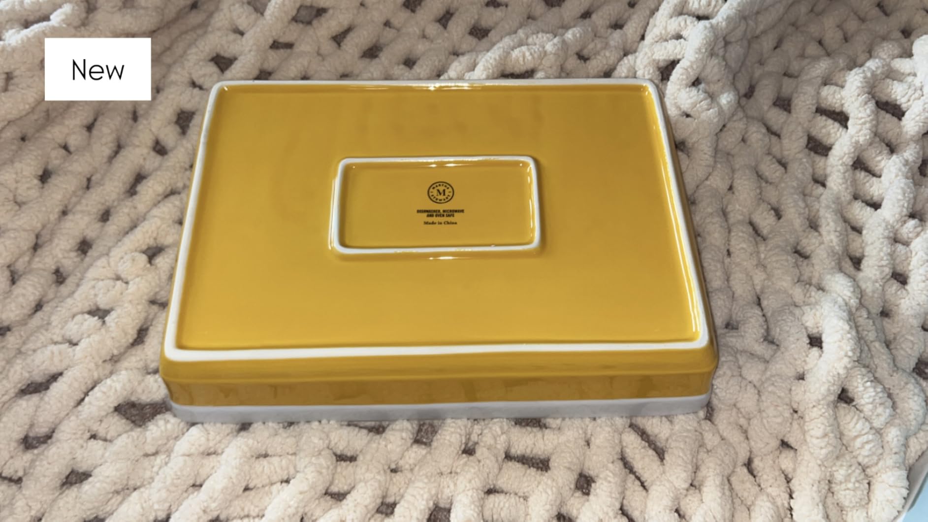 Martha Stewart Broadbrook Ceramic Bakeware, 13x9 Inch Rectangular Baking Dish with Handles, Cream Glazed Stoneware - Customer Photo 1