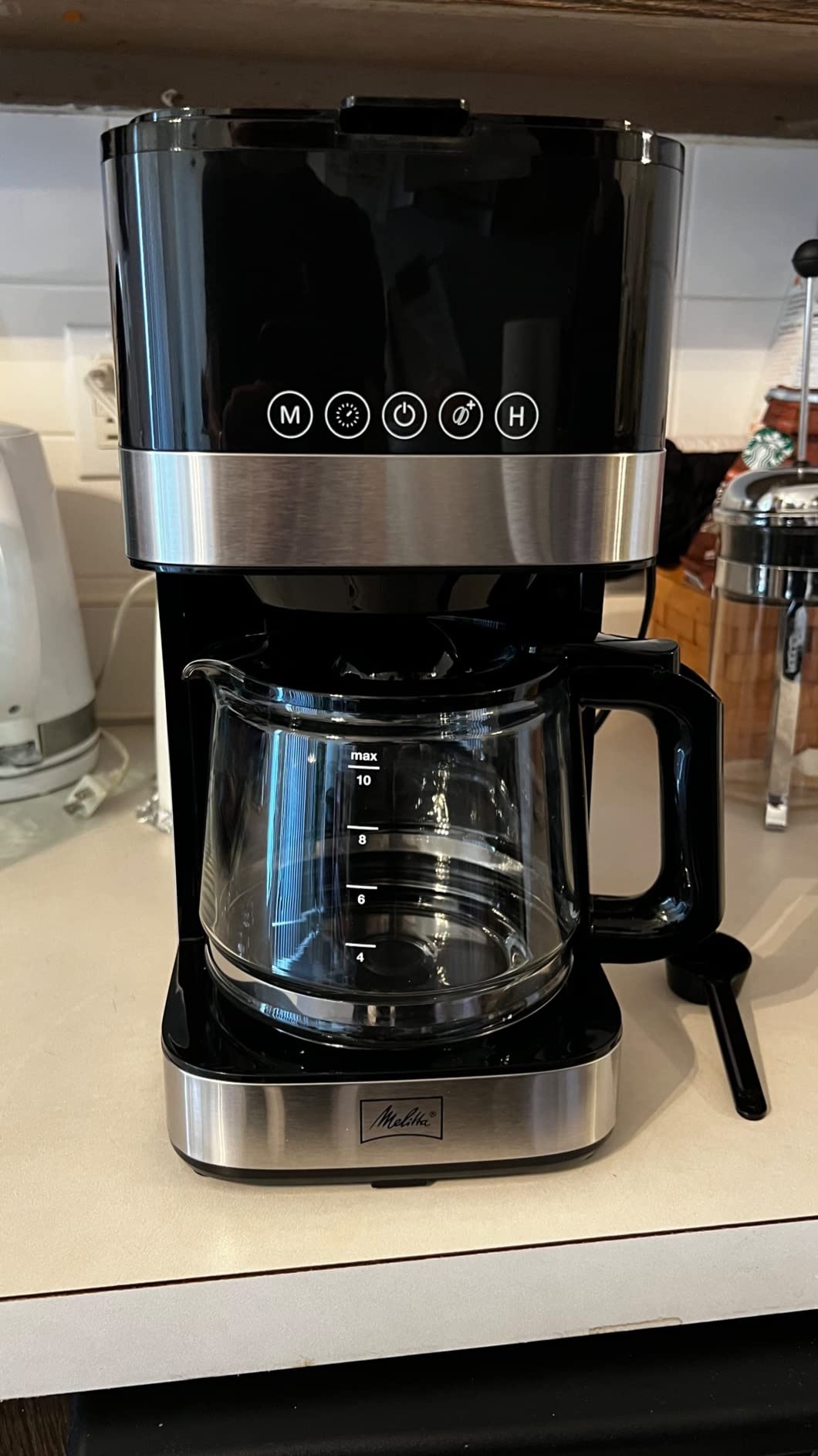 Melitta Aroma Fresh Plus 10-Cup Automatic Drip, Programmable Coffee Maker with built in Burr Coffee Grinder, 5-Pack Coffee Filters included - Customer Photo 1