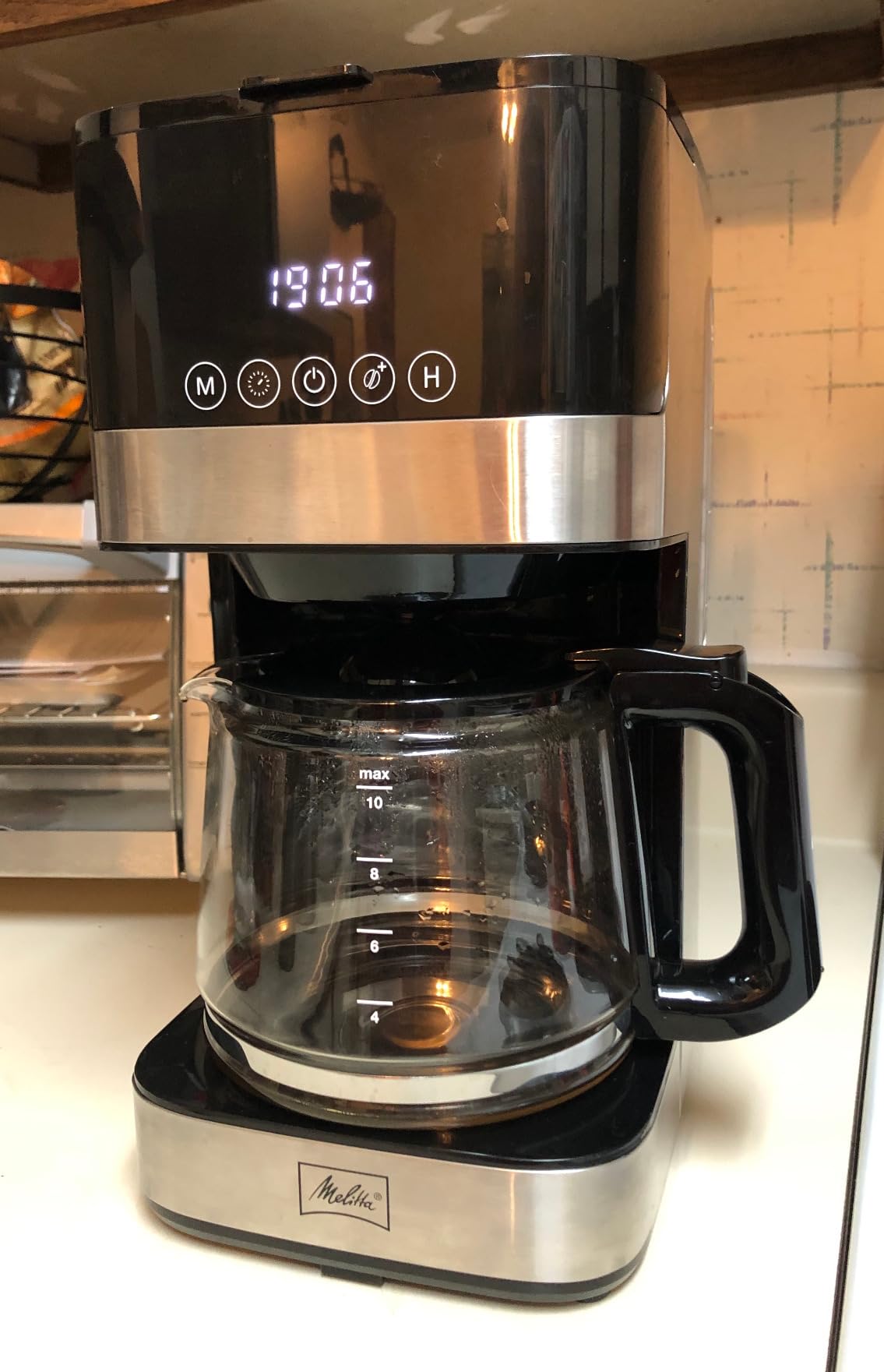 Melitta Aroma Fresh Plus 10-Cup Automatic Drip, Programmable Coffee Maker with built in Burr Coffee Grinder, 5-Pack Coffee Filters included - Customer Photo 3