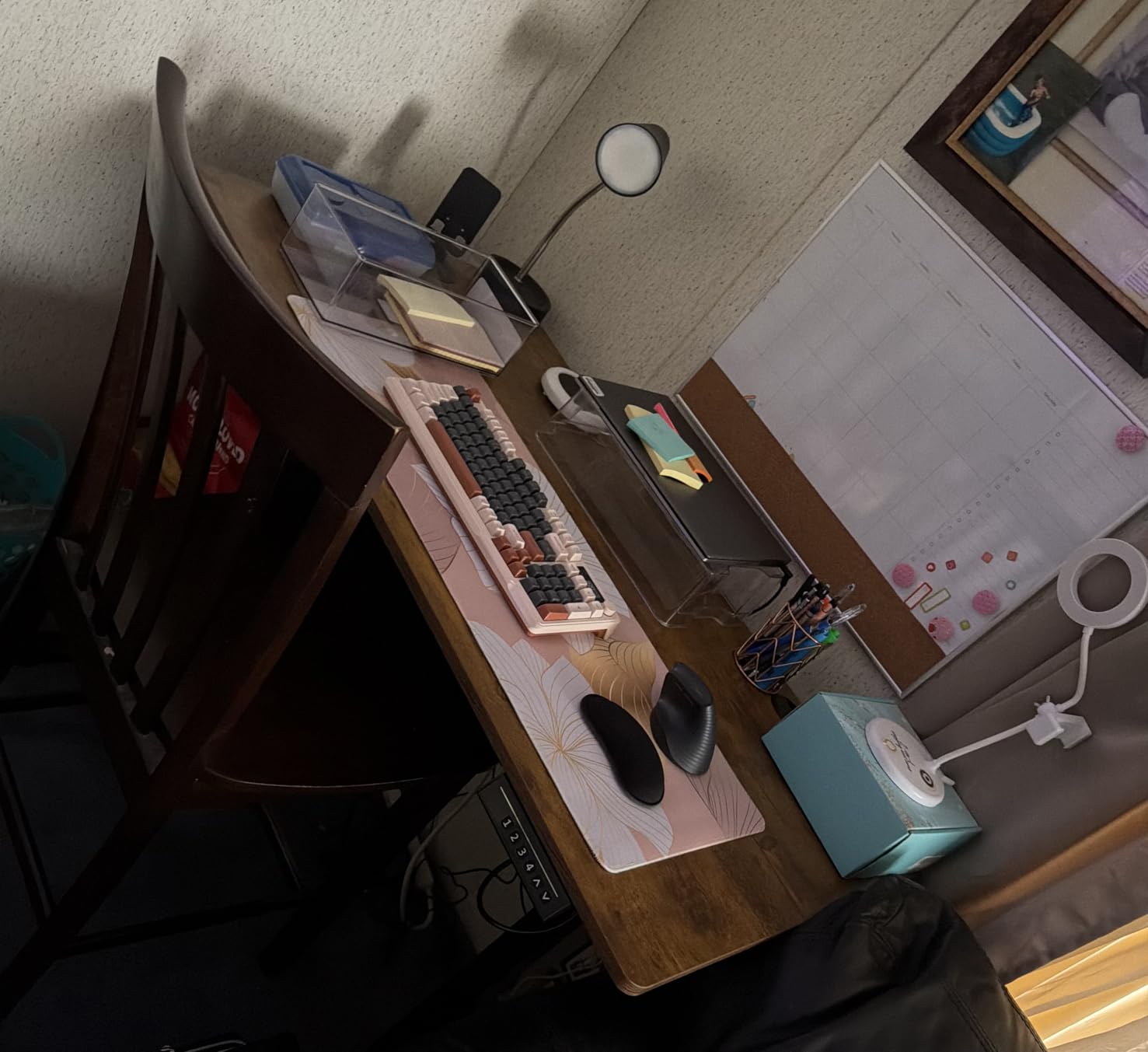 Furmax Electric Standing Desk, 45 x 24 Inches Sit Stand up Desk, Sit Stand Height Adjustable Home Office Desk with 4 Height Position Memory - with Splice Board (Rustic Brown, 45) customer photo 2