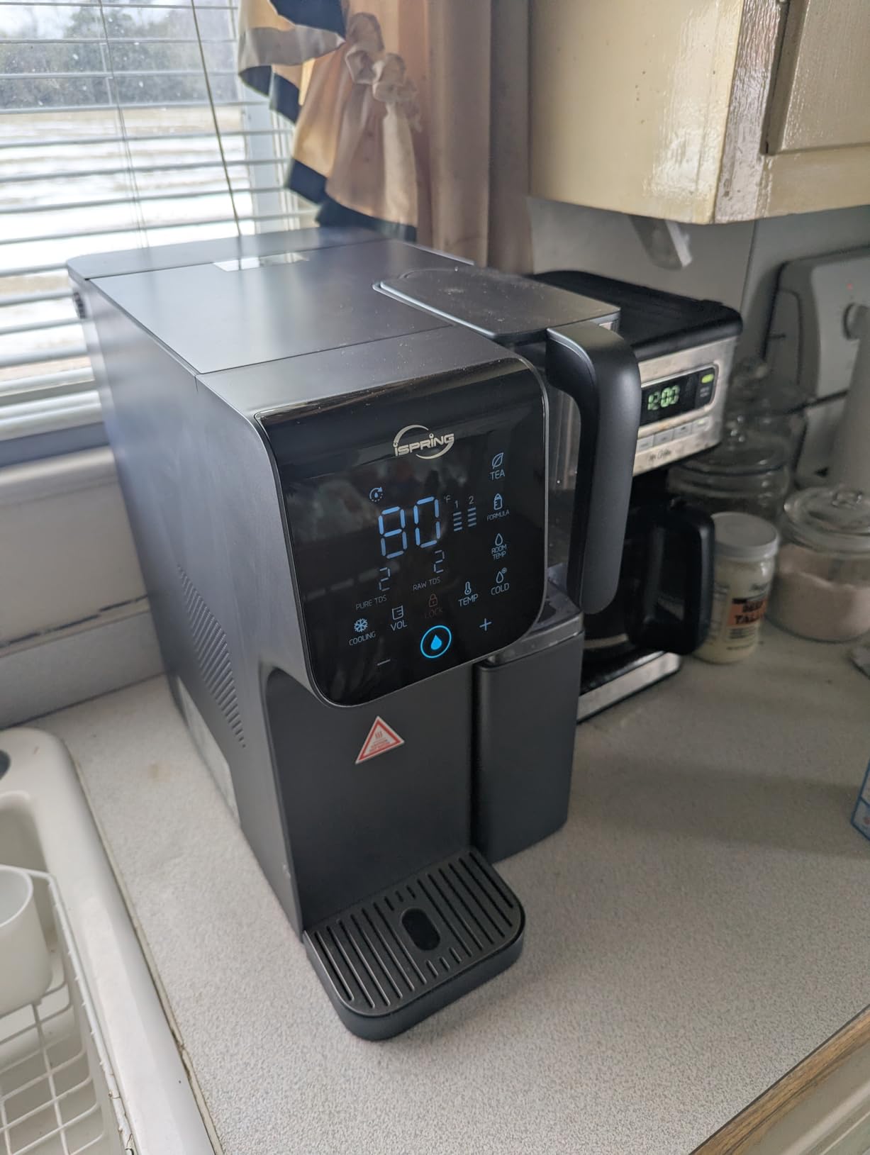 iSpring RCD100HCG Hot & Cold Reverse Osmosis System Countertop, Alkaline RO Water Filter Dispenser, 9 Temperature & 6 Dispensing Volume Options, TDS & Filter Lifespan Monitor, Plug and Play customer photo 2