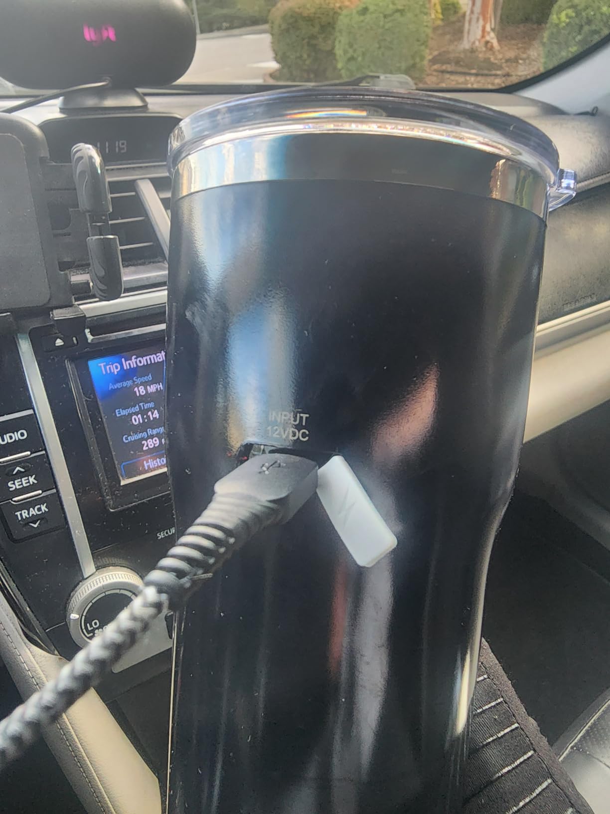 Wagan EL6101 12V Travel Car Heated Mug Portable 16oz Stainless Steel Anti-Spill Lid Slip Resistant Base Car Coffee Warmer Coffee Cup USB–C PD20W 12V DC (Black) Customer Review Wagan EL6101 12V Travel Car Heated Mug Portable 16oz Stainless Steel Anti-Spill Lid Slip Resistant Base Car Coffee Warmer Coffee Cup USB–C PD20W 12V DC (Black) - Customer Photo 3