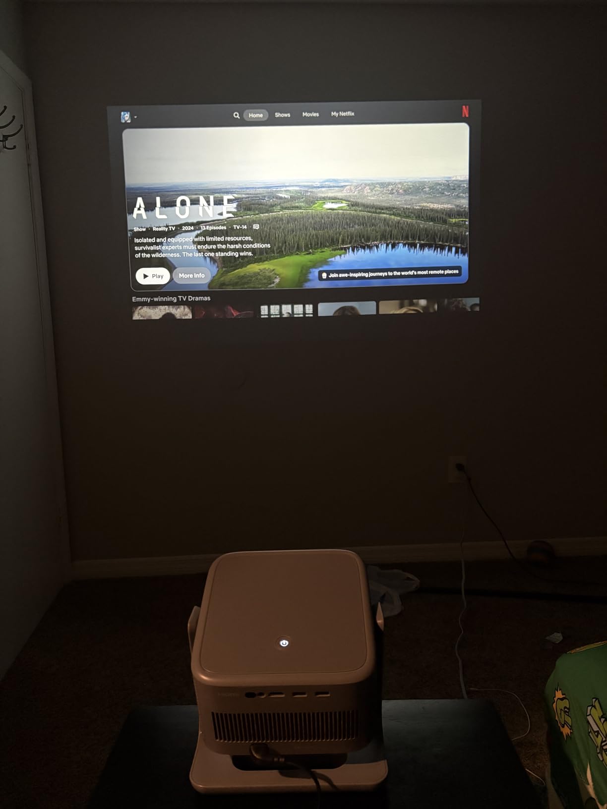 【2200ANSI & Officially-Licensed APP】Smart 4K Projector with WiFi and Bluetooth, VISSPL 3D Dolby Audio and Auto Focus Portable Outdoor Projector, Movie Home Theater Proyector with 360° Adjustable Stand customer photo 2