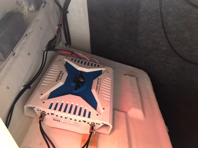 Pyle Hydra Marine Amplifier - Upgraded Elite Series 1000 Watt 4 Channel Bridgeable Amp Tri-Mode Configurable, Waterproof, MOSFET Power Supply, GAIN Level Controls and RCA Stereo Input - PLMRA420 customer photo 2