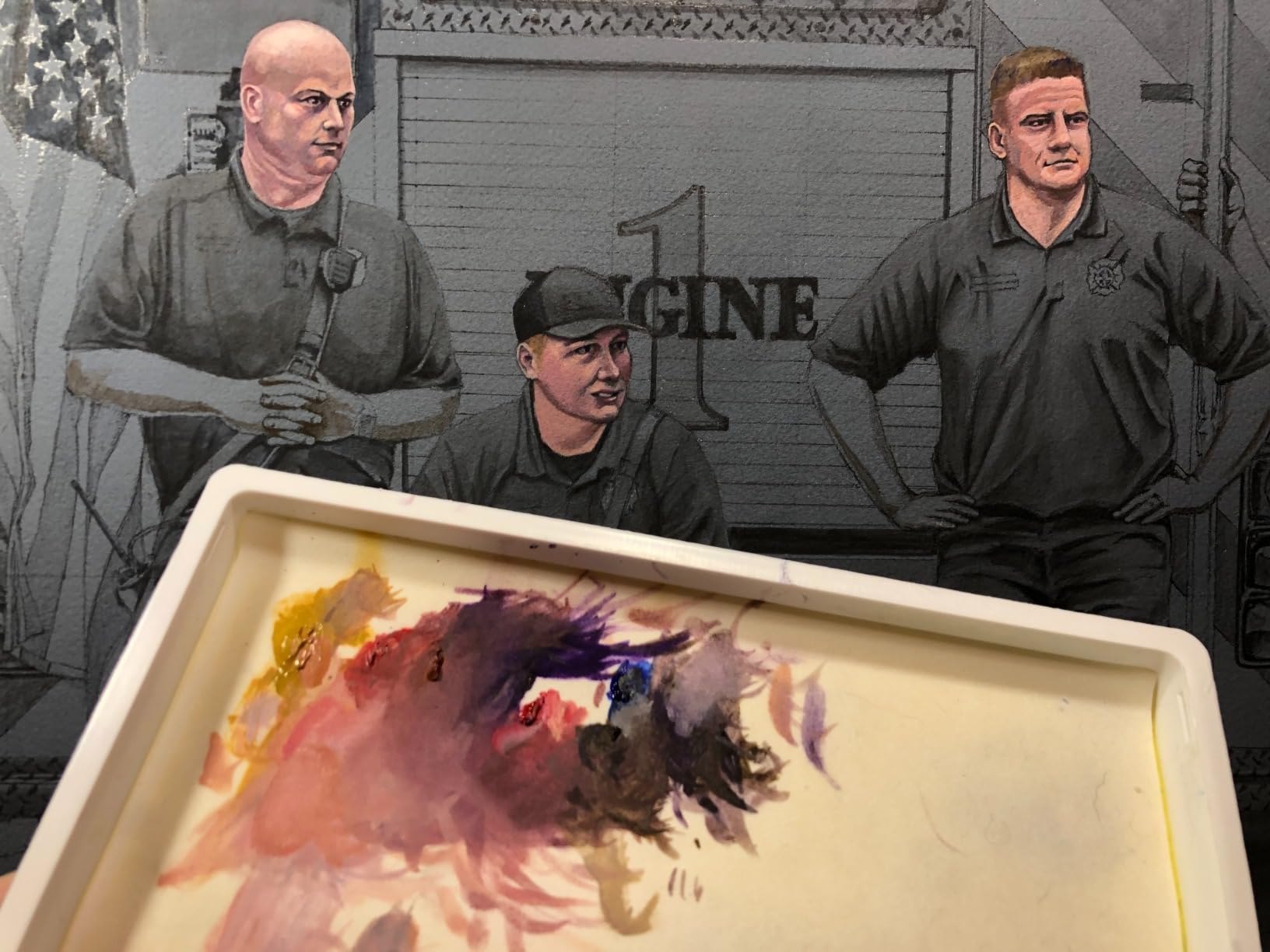 Masterson Sta-Wet Handy Palette, 8.5in x 7in Airtight Stay Wet Palette, Keeps Wet Paint Fresh for Days, Acrylic Painting Palette with Lid, Seal, Perfect for Miniature Painting, Made in USA customer photo 1