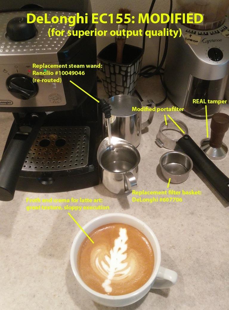 DeLonghi EC155 15 Bar Espresso and Cappuccino Machine, Black customer photo 1