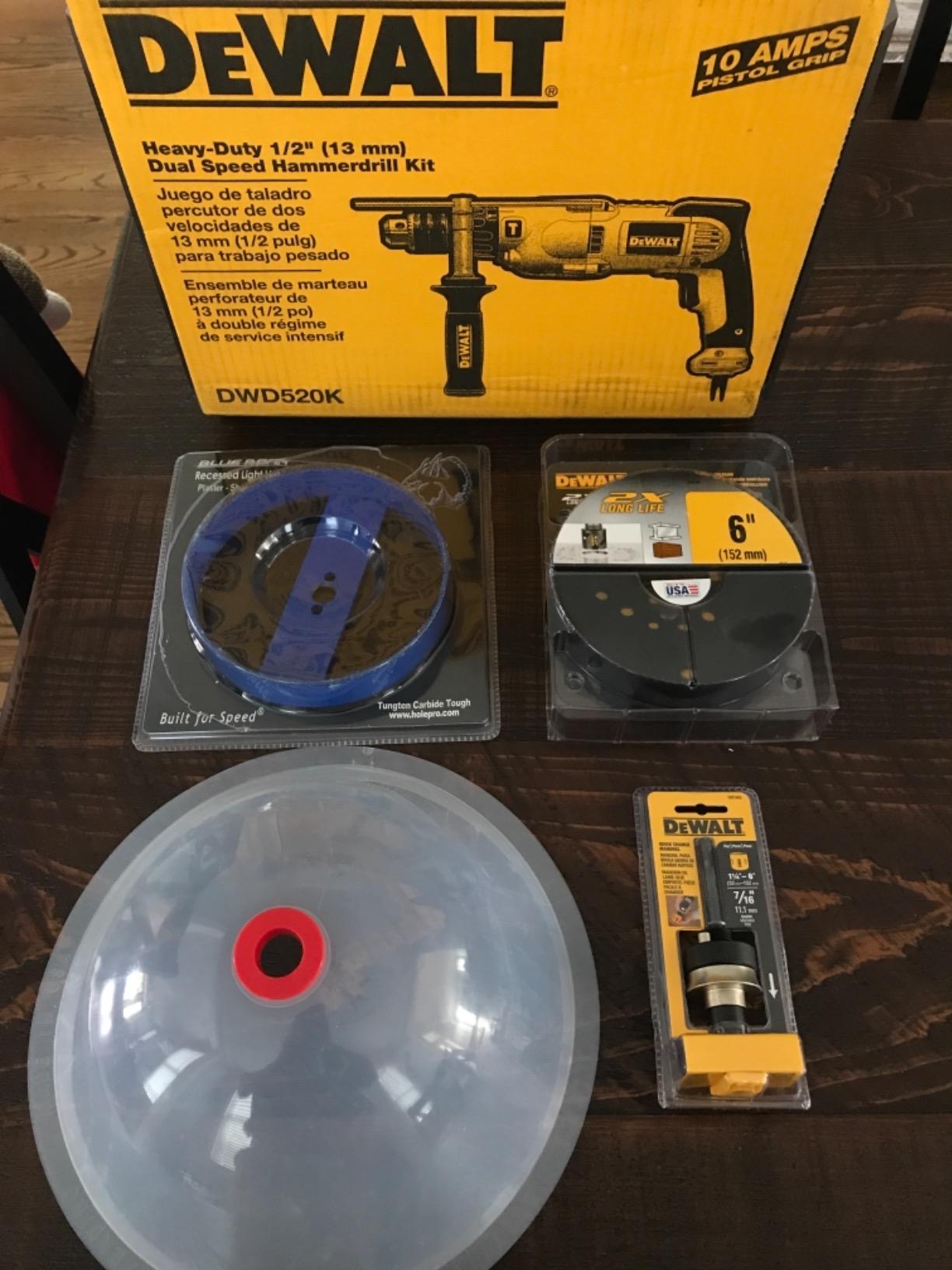 DEWALT Hammer Drill Kit, 1/2-Inch, 10-Amp, Pistol Grip (DWD520K ) customer photo 2