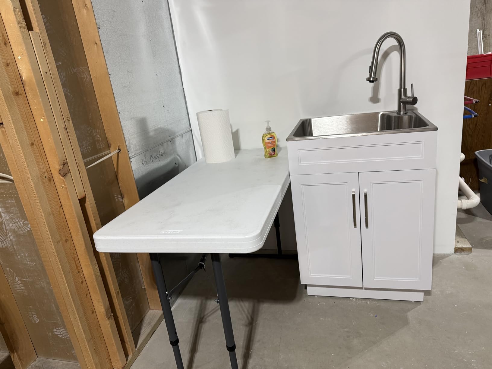 Lifetime Commercial Height Adjustable Folding Utility Table, 4-Foot customer photo 1