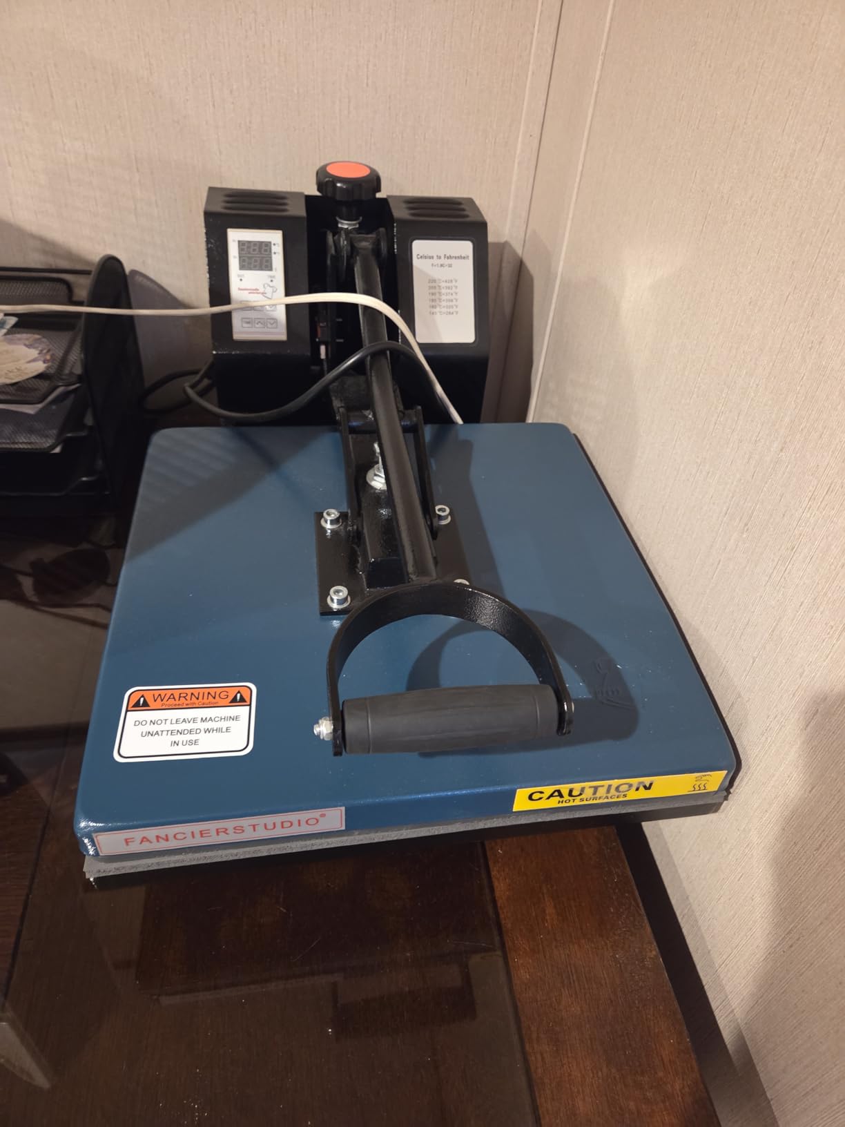 Fancierstudio Digital Heat Press 15 x 15 Sublimation Rhinestone Heat T-Shirt Machine15x15 B/BLK customer photo 2