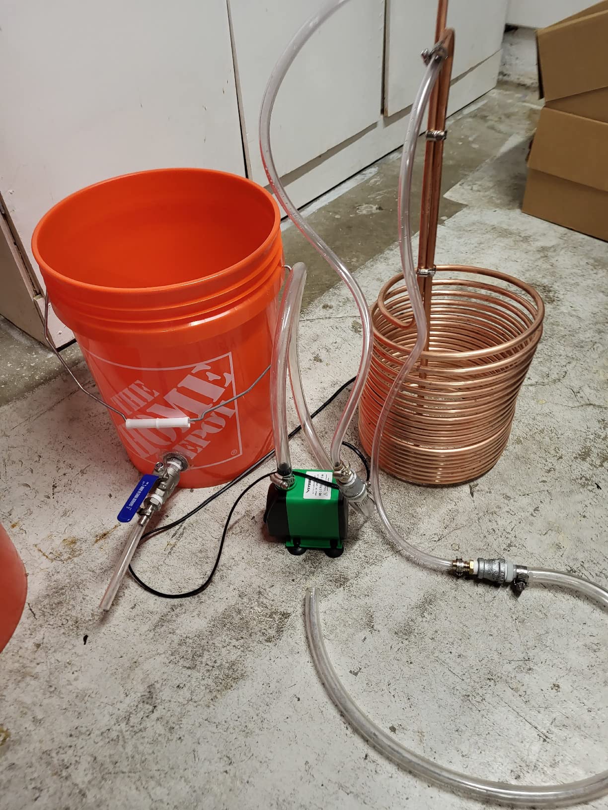 Home Brew Stuff Copper Immersion Wort Chiller 50' X 3/8