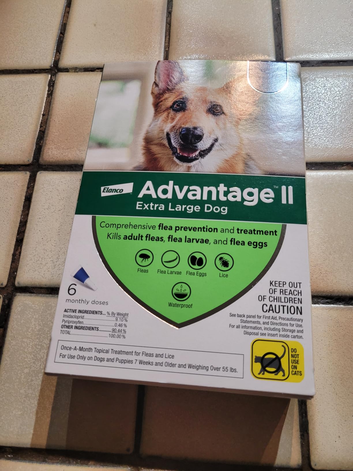 Advantage II XL Dog Vet-Recommended Flea Treatment & Prevention | Dogs Over 55 lbs. | 6-Month Supply customer photo 2