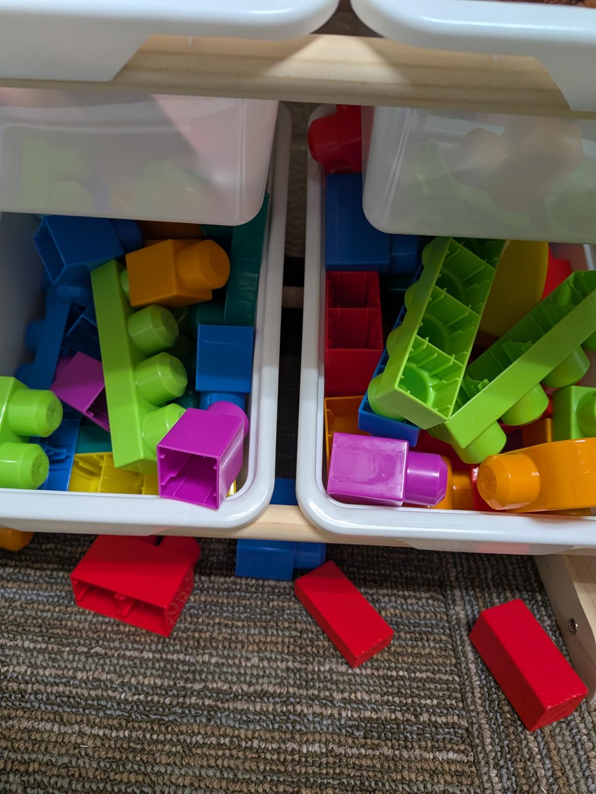 MEGA BLOKS First Builders Toddler Blocks Toys Set, Big Building Bag with 80 Pieces and Storage, Blue, Ages 1+ Years customer photo 1