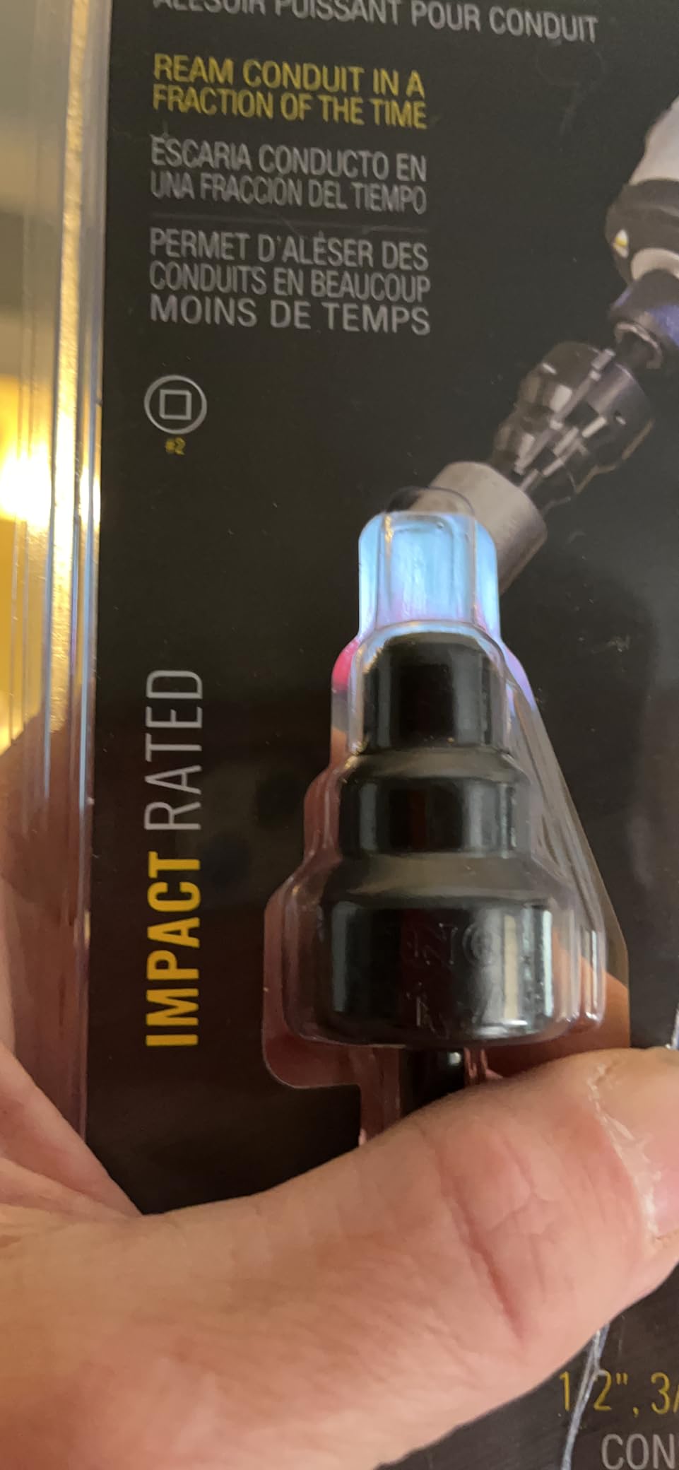 Klein Tools 85091 Power Conduit Reamer with Improved Bit Retention, 1/2-, 3/4- and 1-Inch, Made in USA customer photo 2