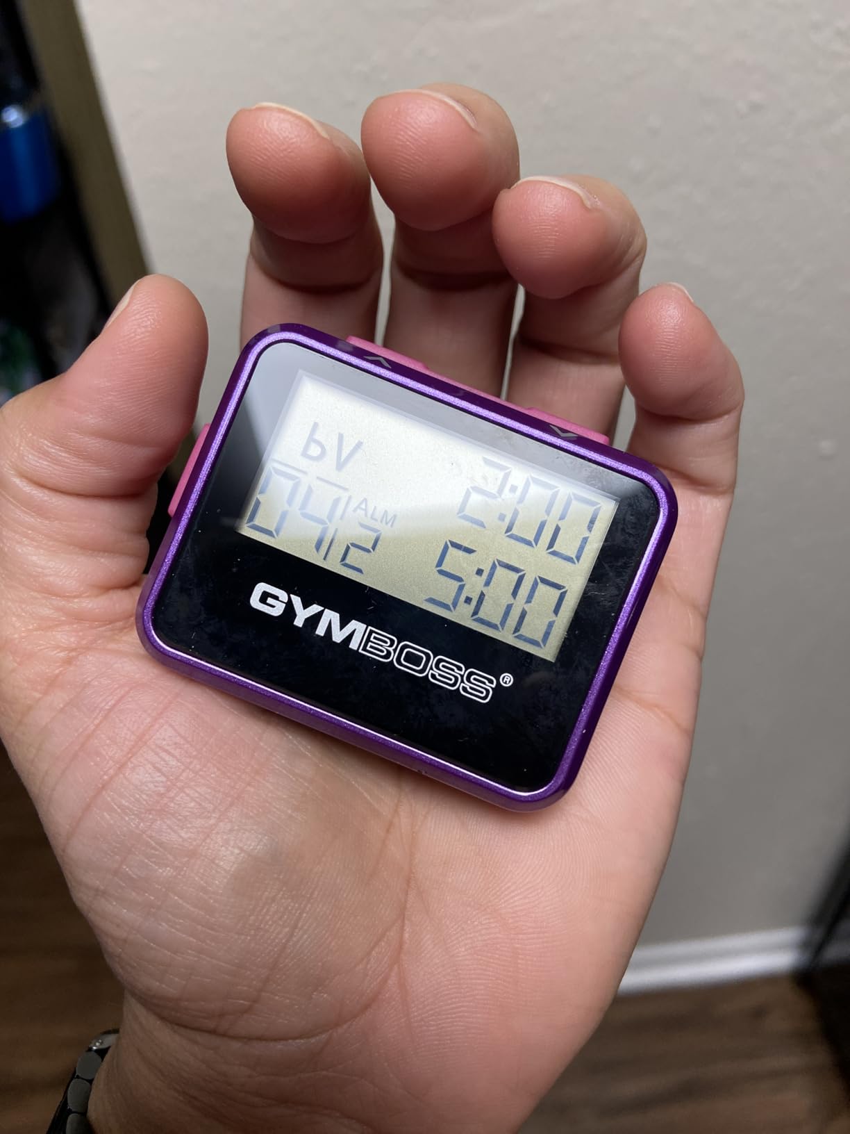 Gymboss Interval Timer and Stopwatch - Violet/Pink Metallic Gloss customer photo 1