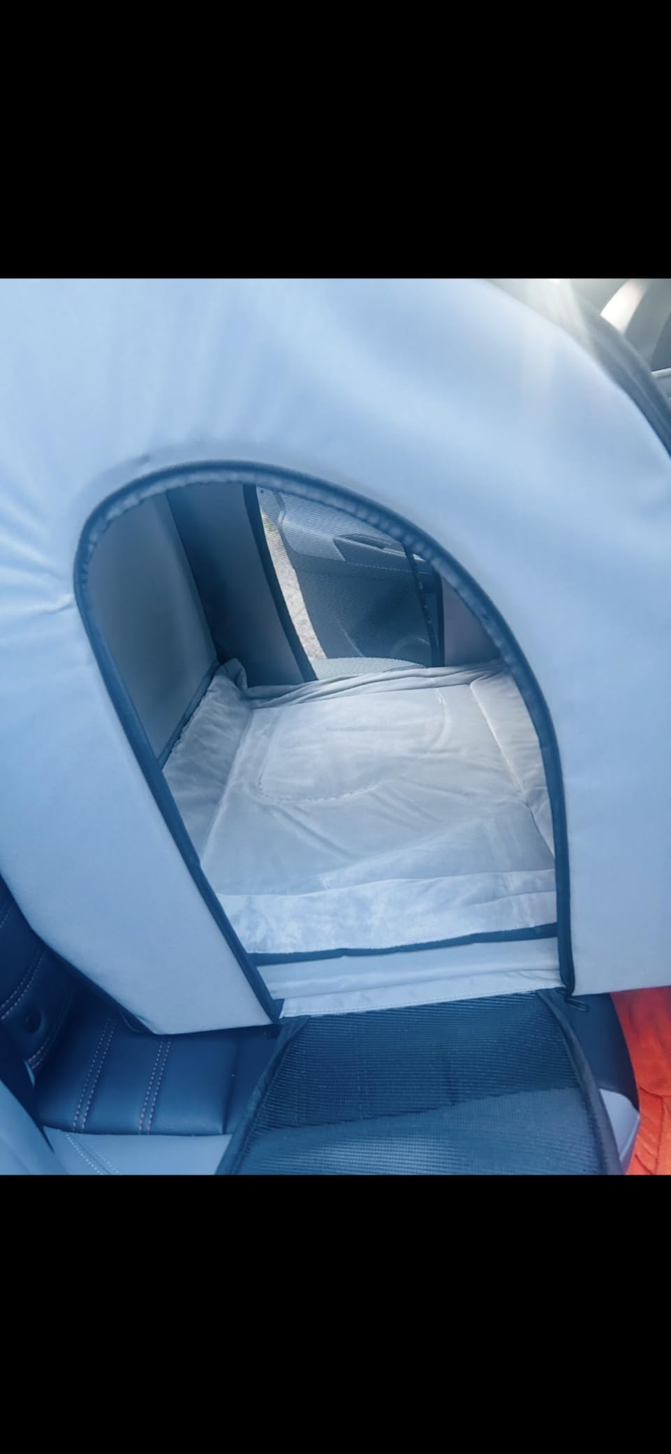 K&H Pet Products Enclosed Dog Car Seat, Travel Safety Carrier for Pets, Dog Travel Car Seat, Soft-Sided Covered Cat Carrier, Washable Pad, Multiple Entrances, Mesh Windows - Medium 24 X 19 X 17in customer photo 1