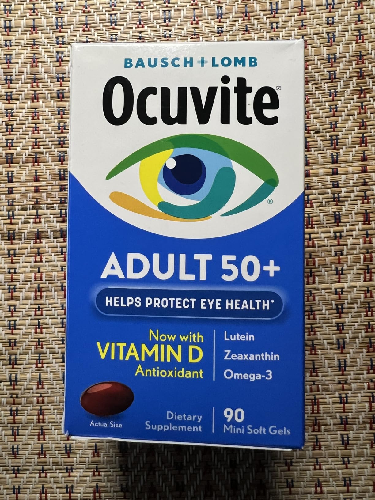 Ocuvite 50+ Eye Vitamin & Mineral Supplement, Multivitamin for Vision & Ocular Health with Omega-3, Zinc, Vitamins C & E, Lutein & Zeaxanthin, Zinc Supplements for Women and Men, 90 Softgels customer photo 1