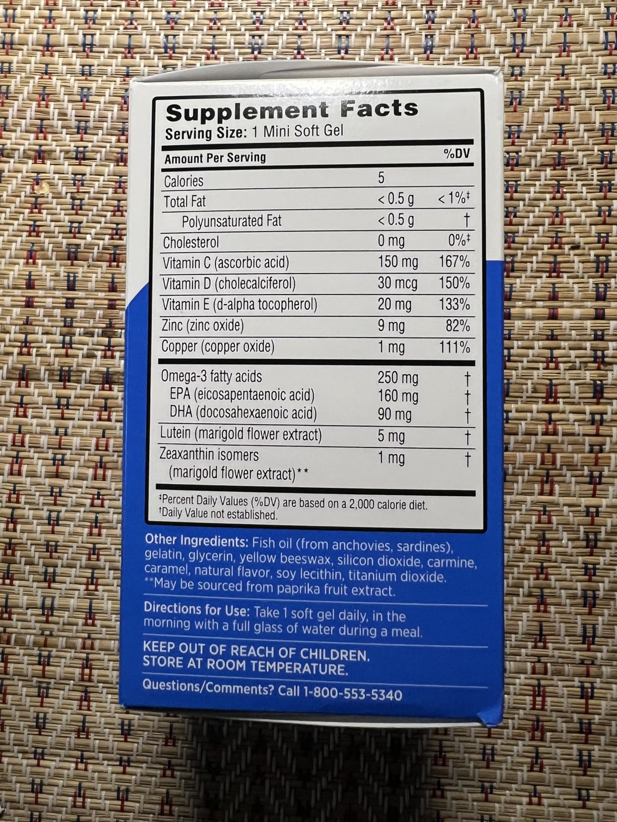 Ocuvite 50+ Eye Vitamin & Mineral Supplement, Multivitamin for Vision & Ocular Health with Omega-3, Zinc, Vitamins C & E, Lutein & Zeaxanthin, Zinc Supplements for Women and Men, 90 Softgels customer photo 2