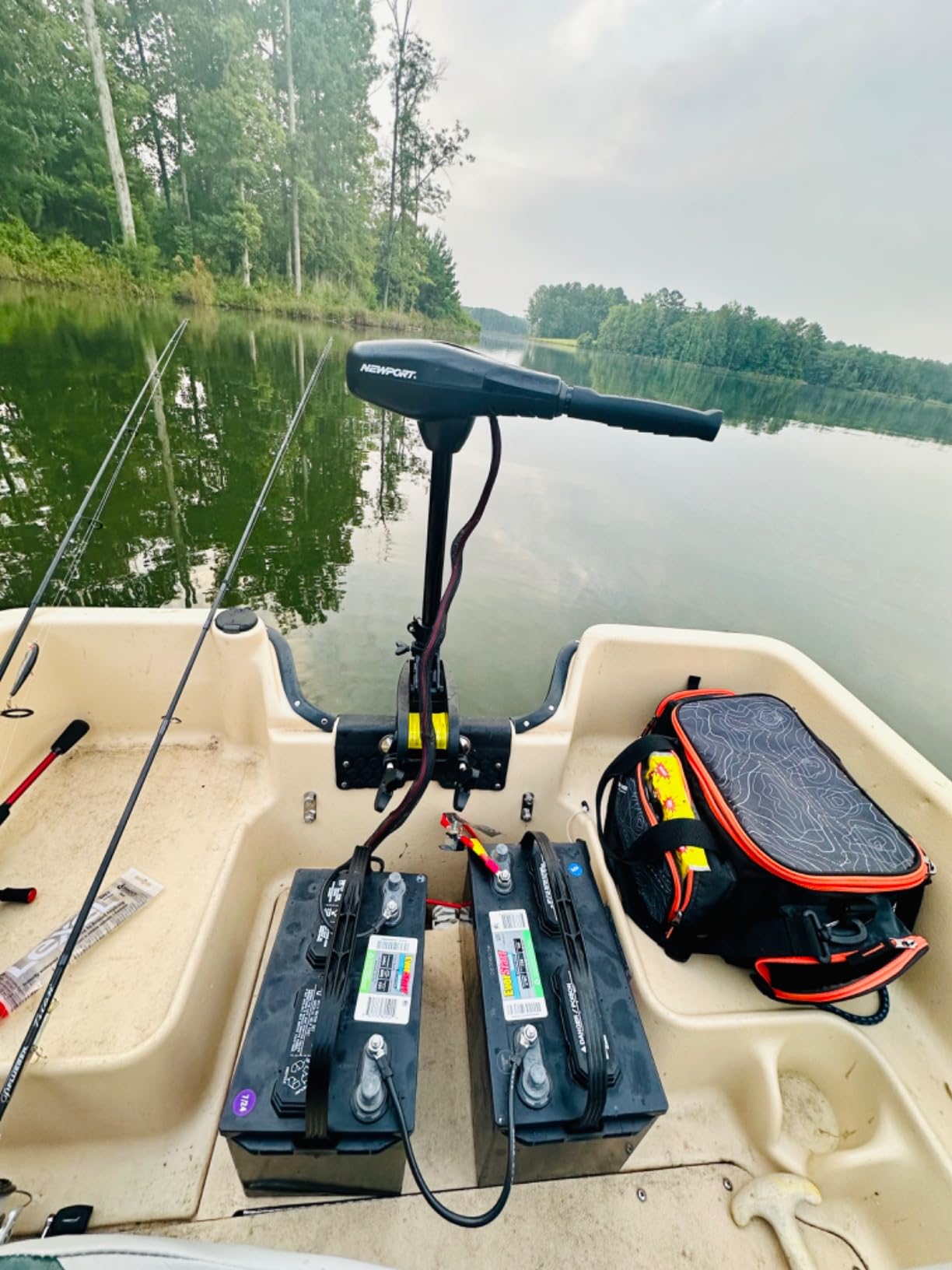 Newport NV-Series Thrust Saltwater Transom Mounted Trolling Electric Trolling Motor w/LED Battery Indicator customer photo 2