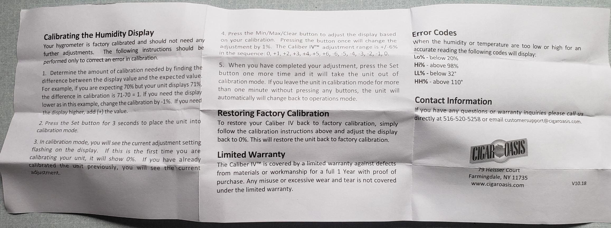 Oasis Caliber V Digital Hygrometer and Thermometer - Slim Hygrometer & Thermometer w/Digital Humidity Sensor Gauge for Precise Readings - Temperature & Humidity Sensor - Black - 4