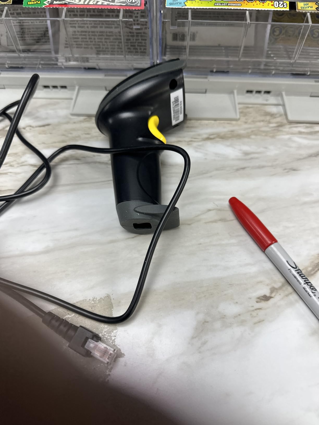 WoneNice USB Laser Barcode Scanner Wired Handheld Bar Code Scanner Reader Black customer photo 1