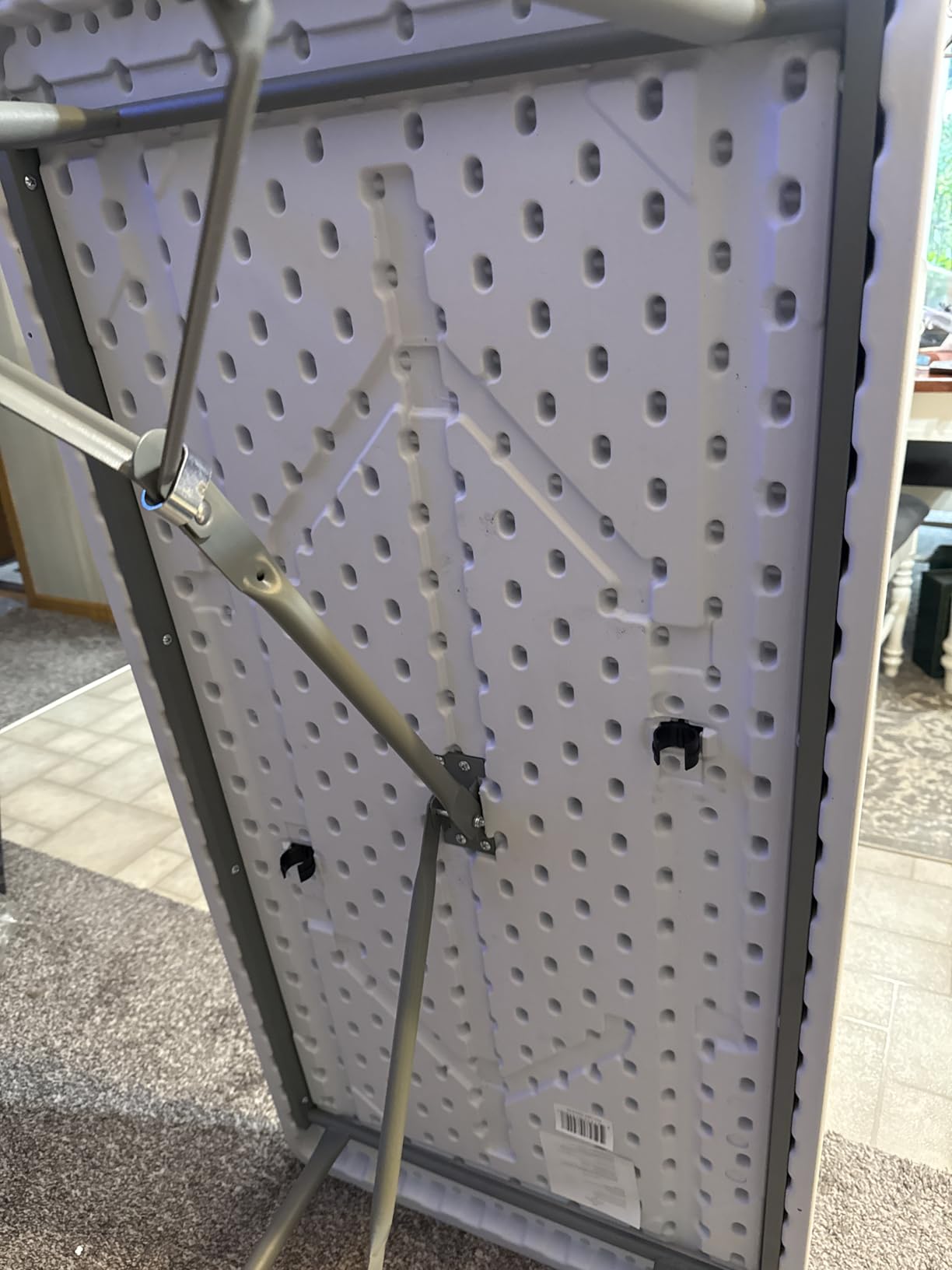 Flash Furniture Elon 4' Rectangular All-Occasion Plastic Folding Event Table, Folding Banquet Table for Indoor/Outdoor Events, White customer photo 1