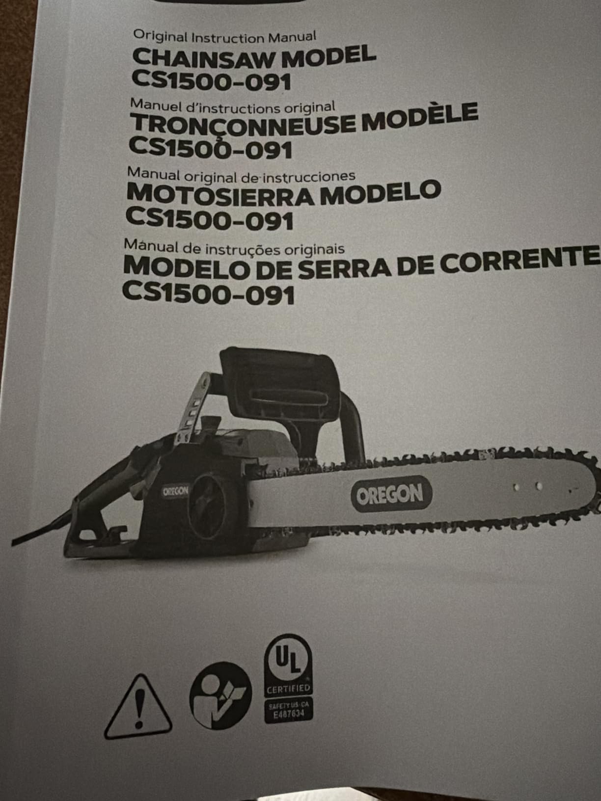 Oregon CS1500 Self-Sharpening Electric Chain Saw customer photo 2