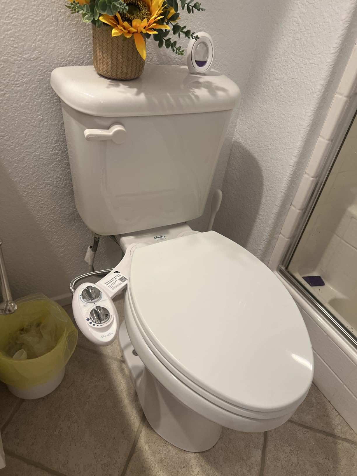 LUXE Bidet NEO 185 - Dual Nozzle, Self-Cleaning, Non-Electric Bidet Attachment for Toilet Seat, Adjustable Water Pressure, Rear & Feminine Wash (White) customer photo 2