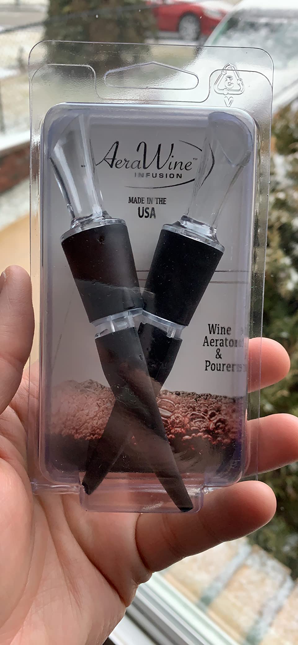 2-Pack -100% MADE IN THE USA - Drip-Free WINE POURER with Patented TILT AERATION CONTROL customer photo 2