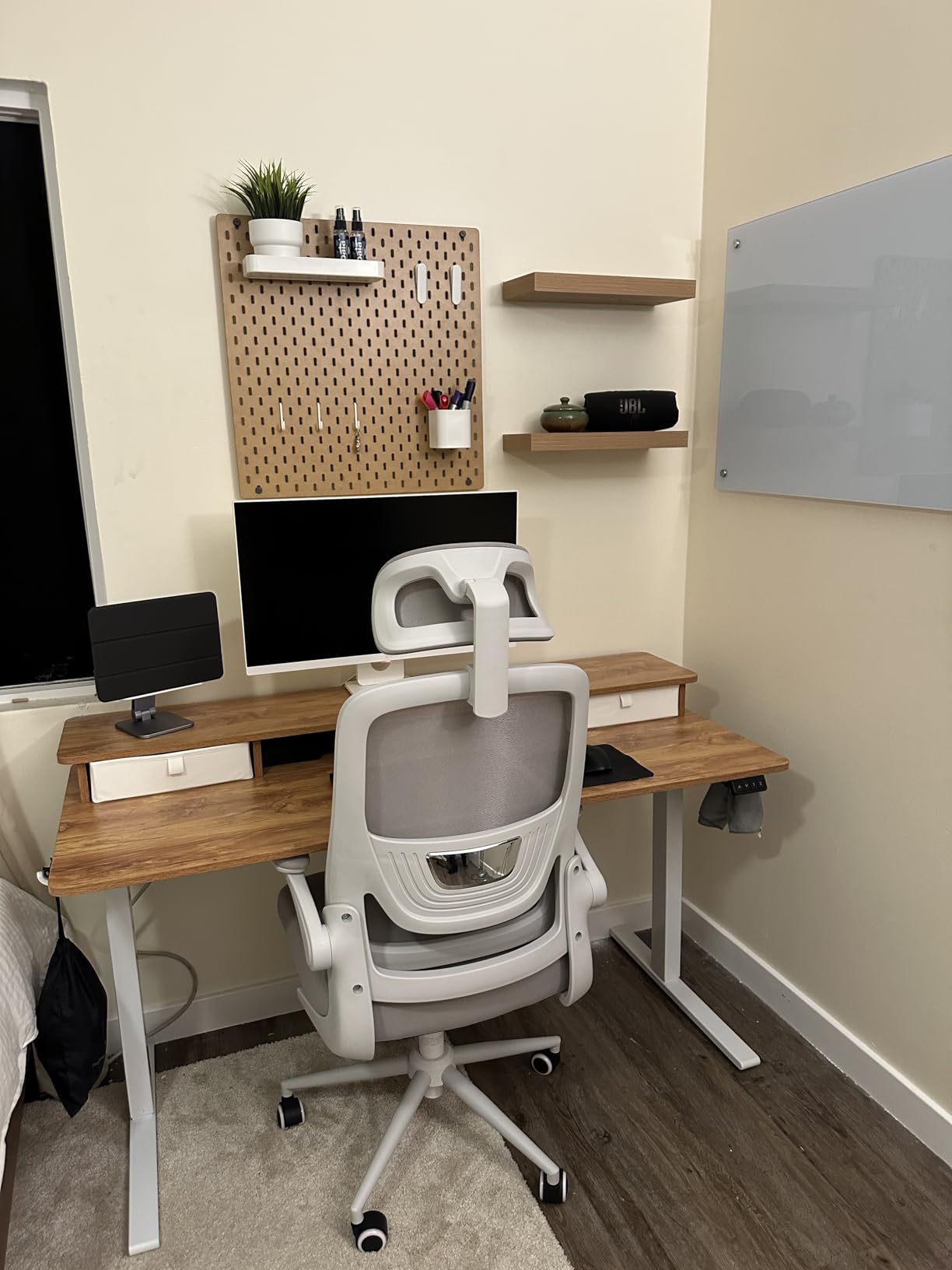 U Brands Glass Dry Erase Board, 24