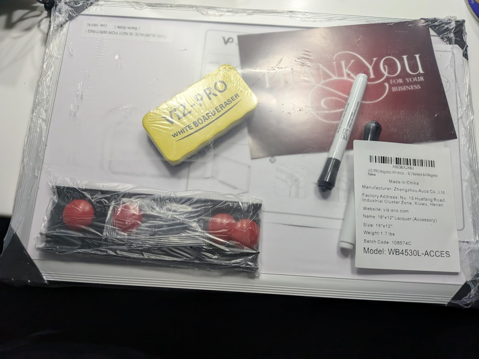 VIZ-PRO Magnetic Dry Erase Board, 36 X 24 Inches, Silver Aluminium Frame customer photo 2