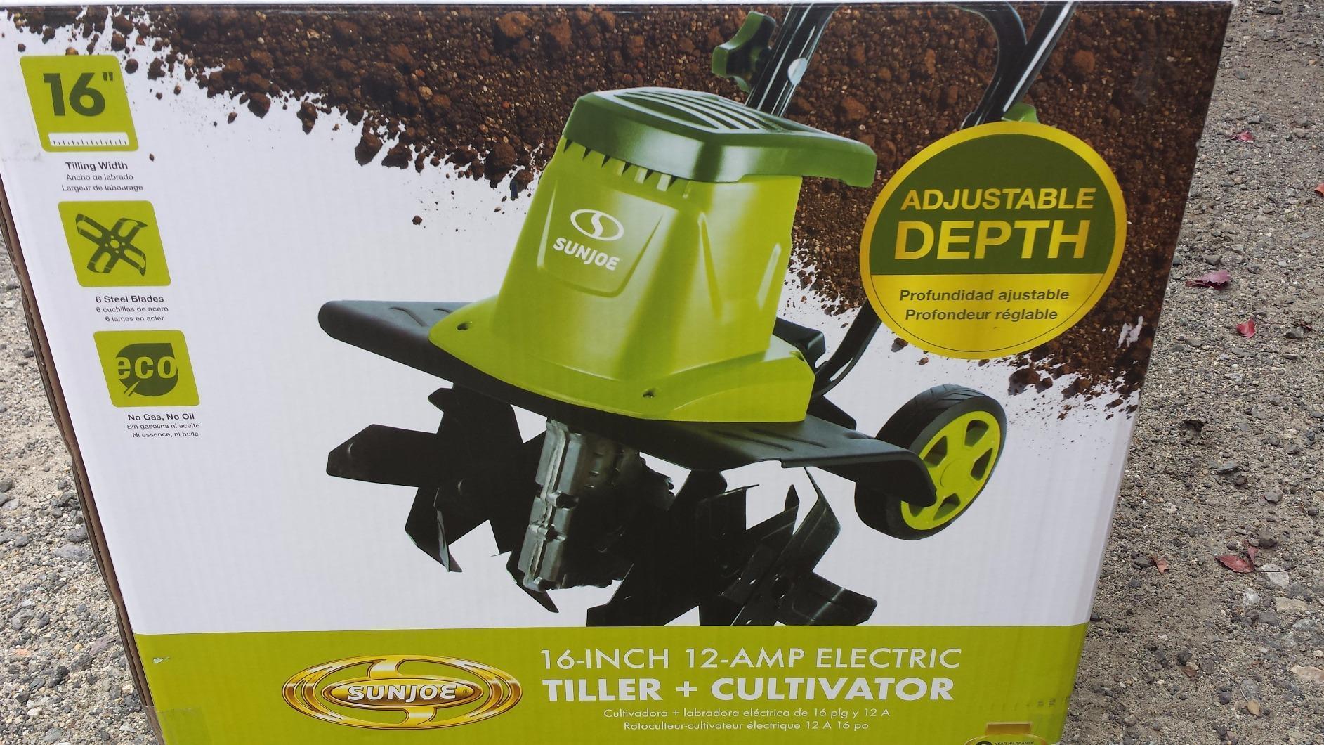 Sun Joe Corded Electric Garden Tiller & Cultivator with Steel Tines, 16 In, 12-Amp Motor - Heavy-Duty Tilling Machine and Power Tools for Lawn, Yard, and Gardening Care, TJ603E customer photo 2